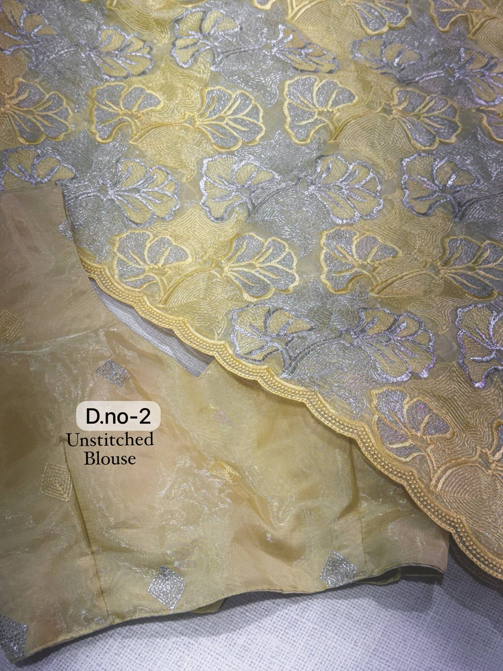 Pastel Yellow Chanda Silk Turkish Embroidery Saree with Blouse