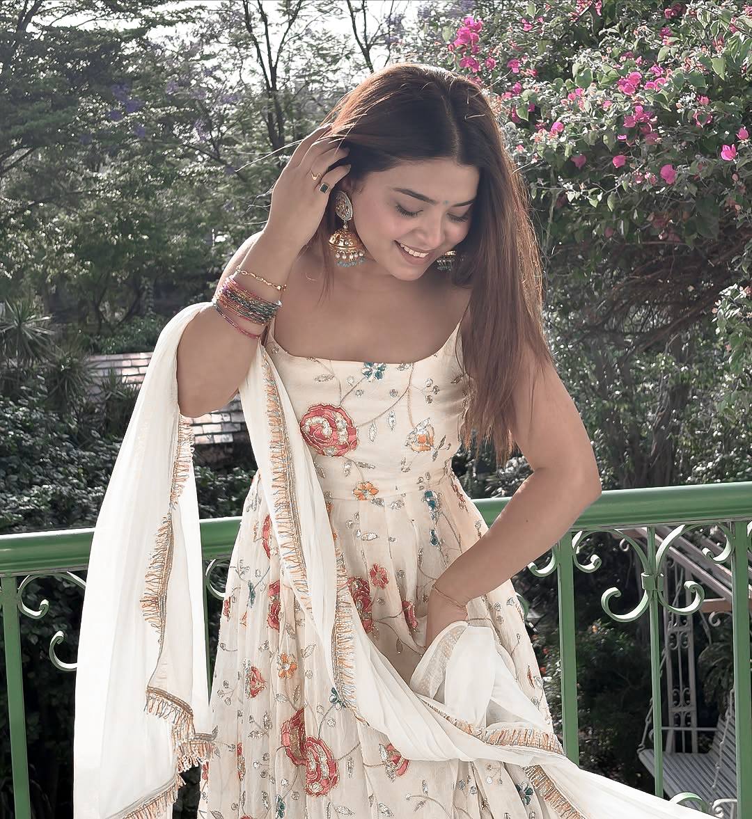 Shop Luxury Embroidered Gown Set Online | Ready to Wear Indian Outfit