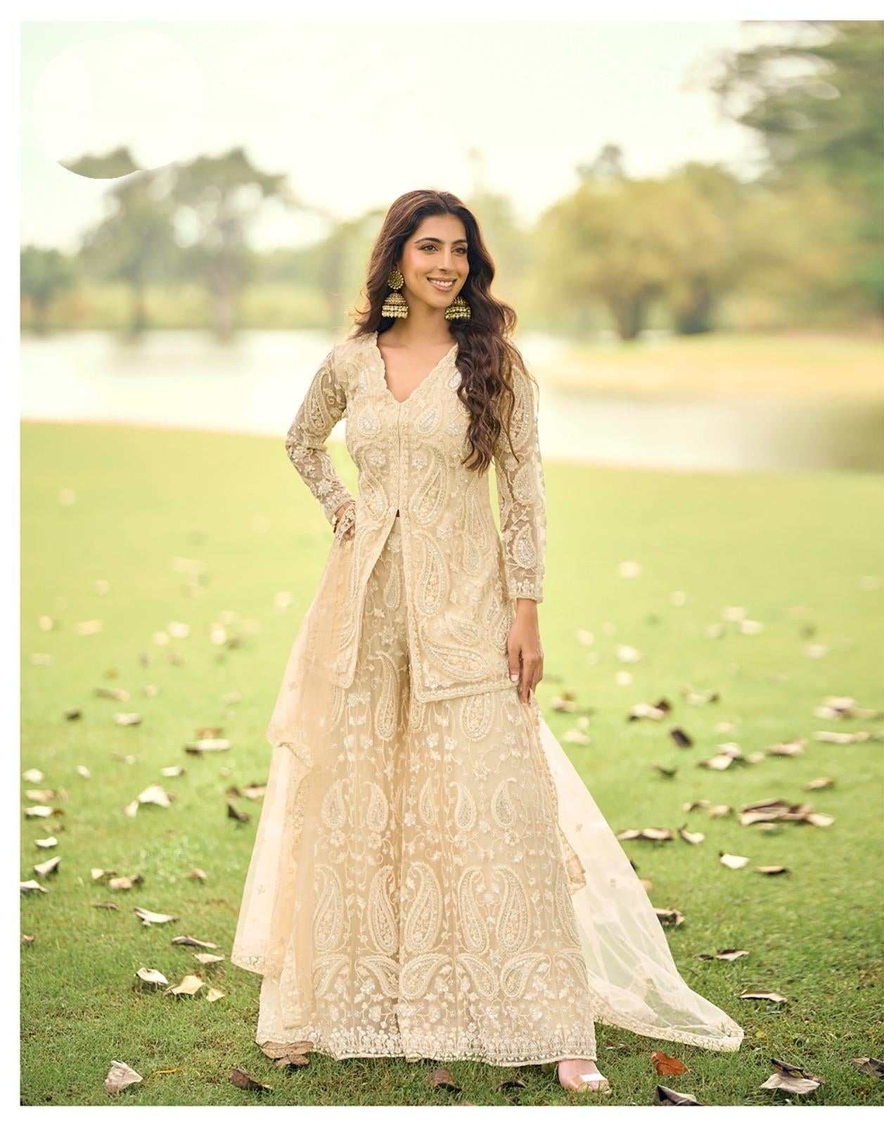 Kalki Wedding Wear Kurti Plazzo Set for Women USA Online