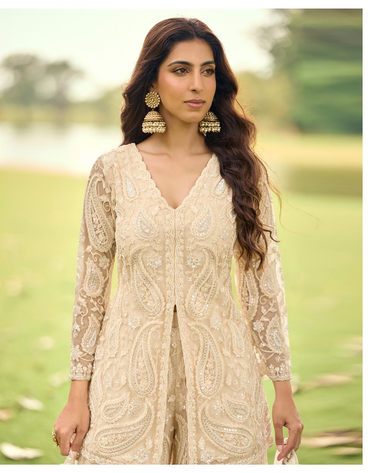 Kalki Wedding Wear Kurti Plazzo Set for Women USA Online