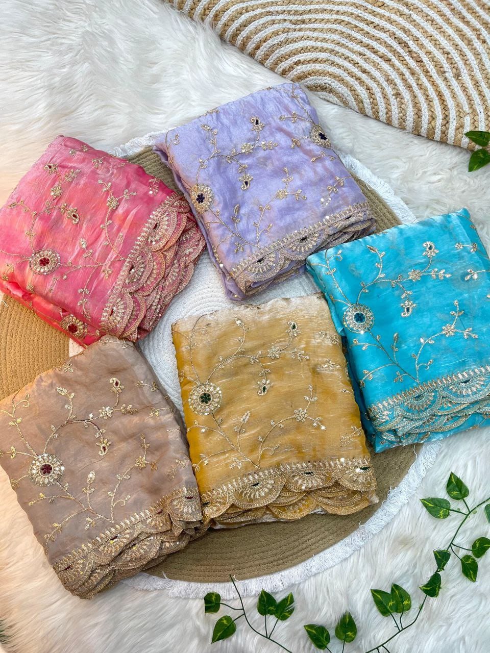 Beige Saree for Wedding Events & Festivals | Nardev Fashion | Stitched Blouse