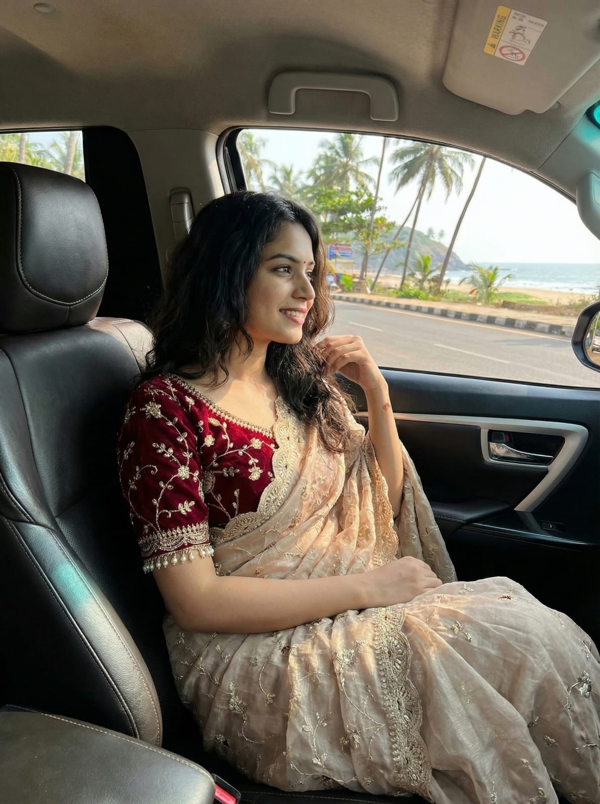 Beige Saree for Wedding Events & Festivals | Nardev Fashion | Stitched Blouse