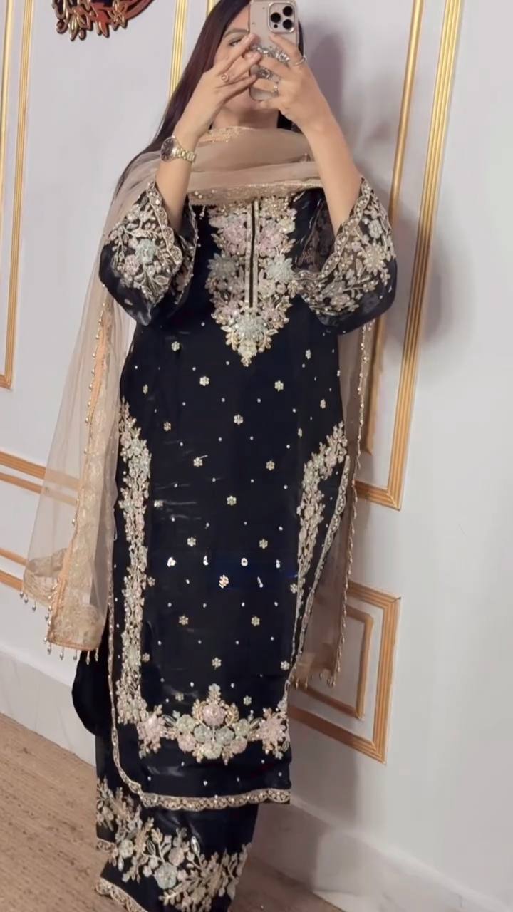 Party Wear Top Plazzo Dupatta Set β Sizes S to 5XL - Nardev Fashion