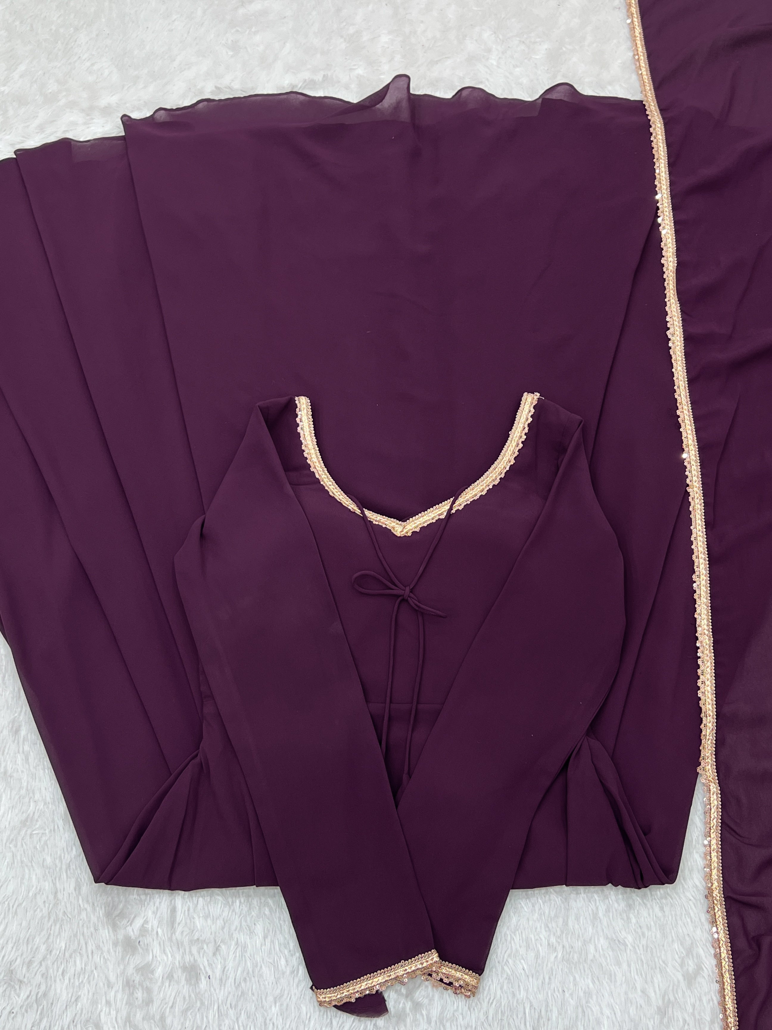 Wine Color Partywear Anarkali Suit | Nardev Fashion