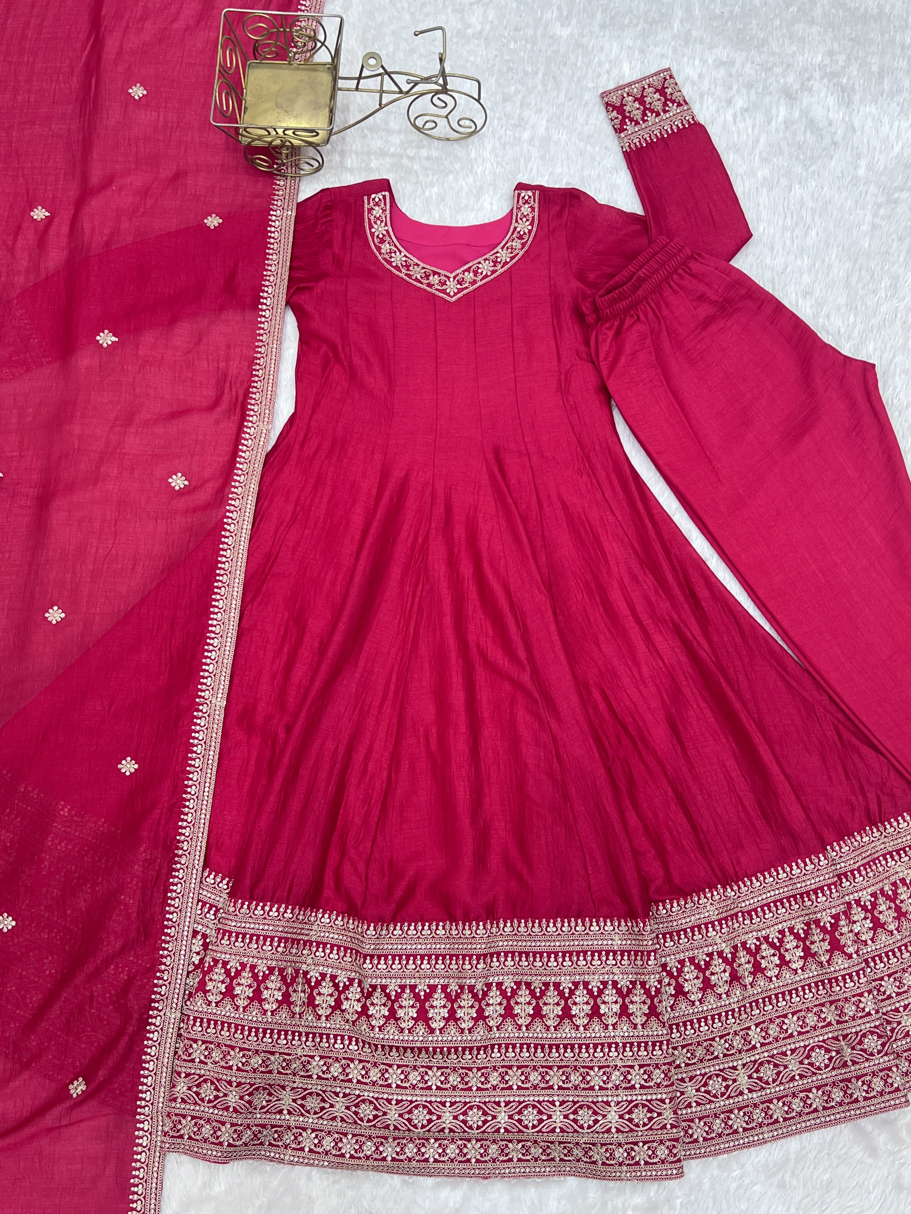 Pink Color Premium Anarkali Gown for Women | Nardev Fashion