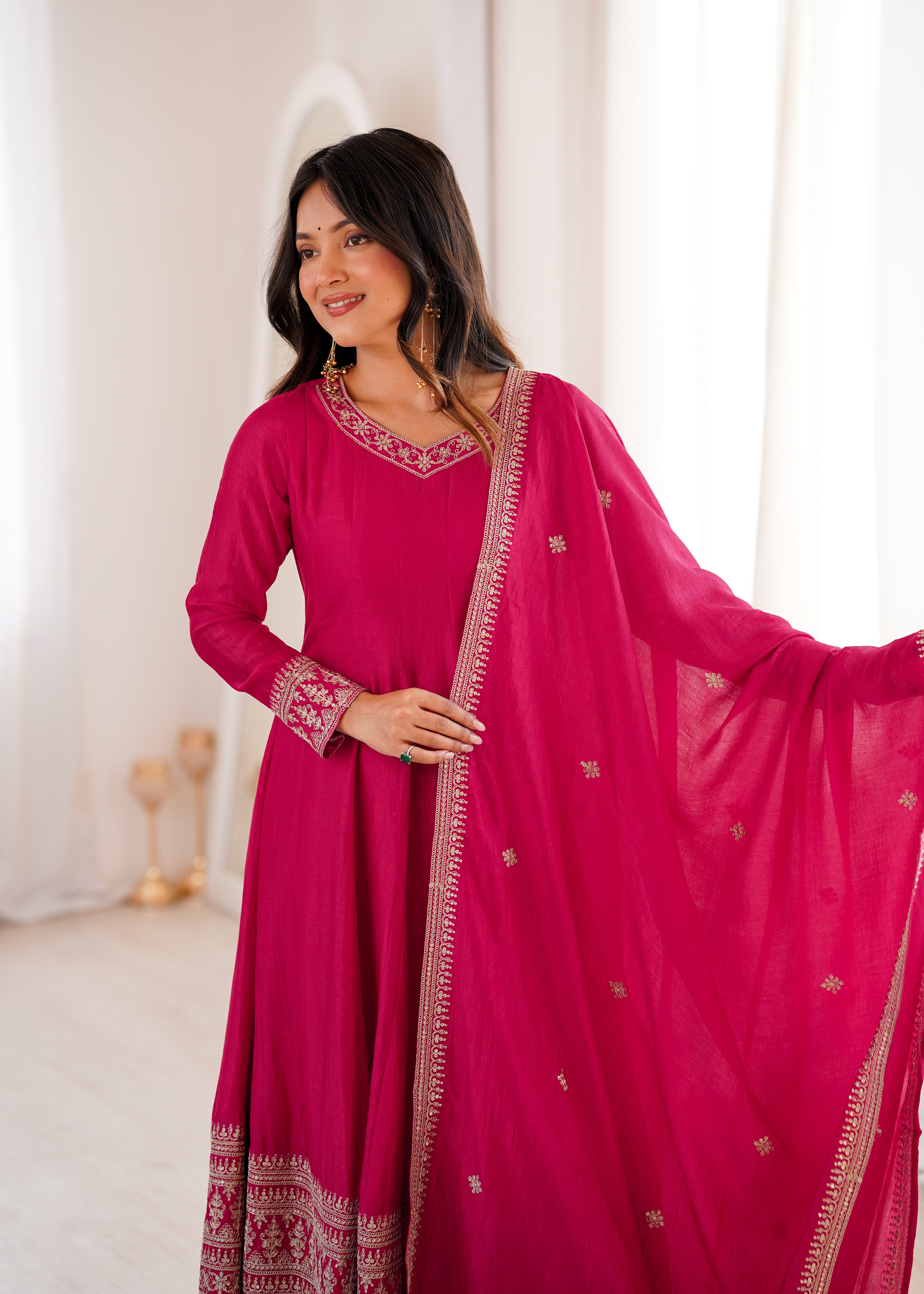 Pink Color Premium Anarkali Gown for Women | Nardev Fashion