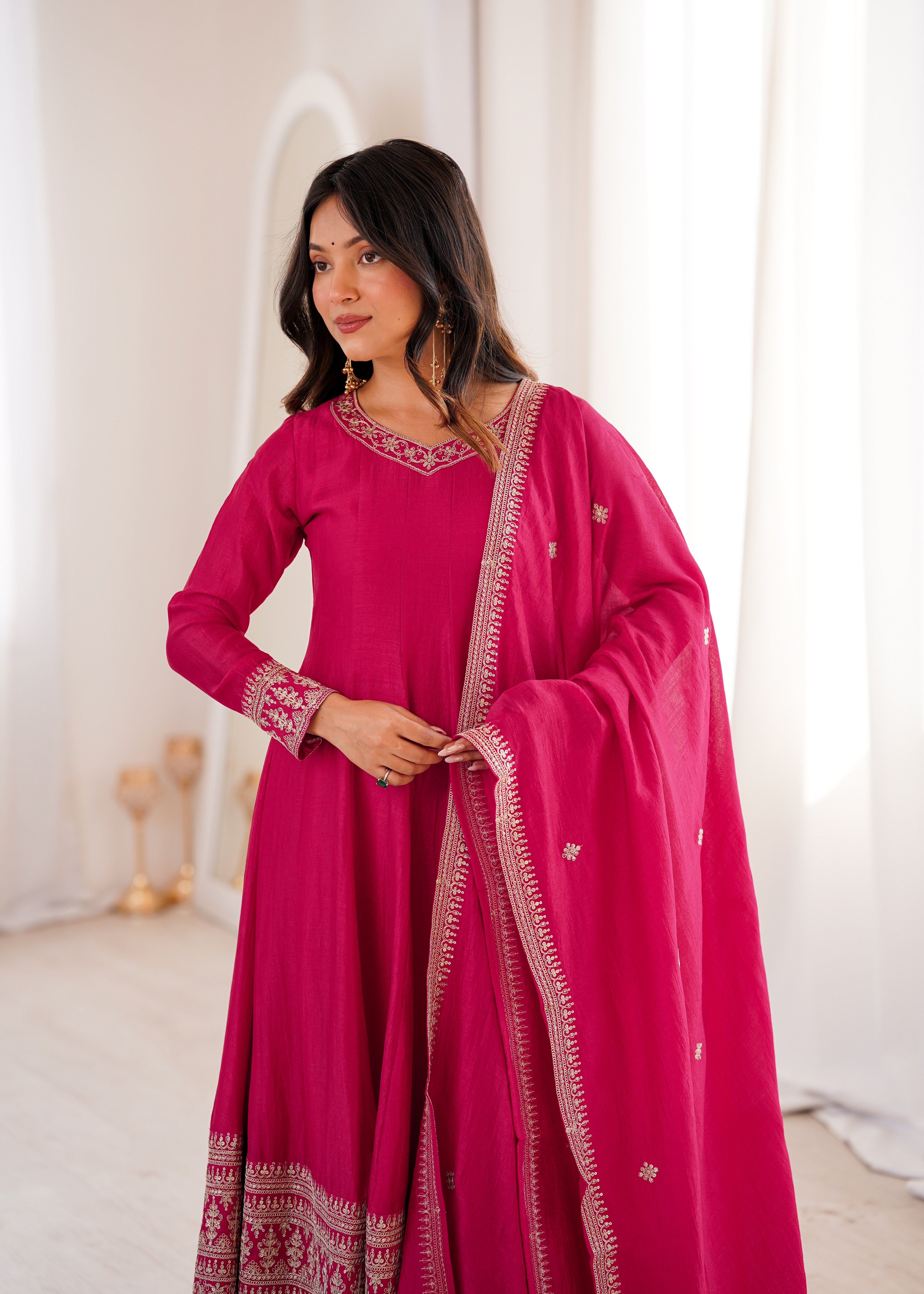 Pink Color Premium Anarkali Gown for Women | Nardev Fashion