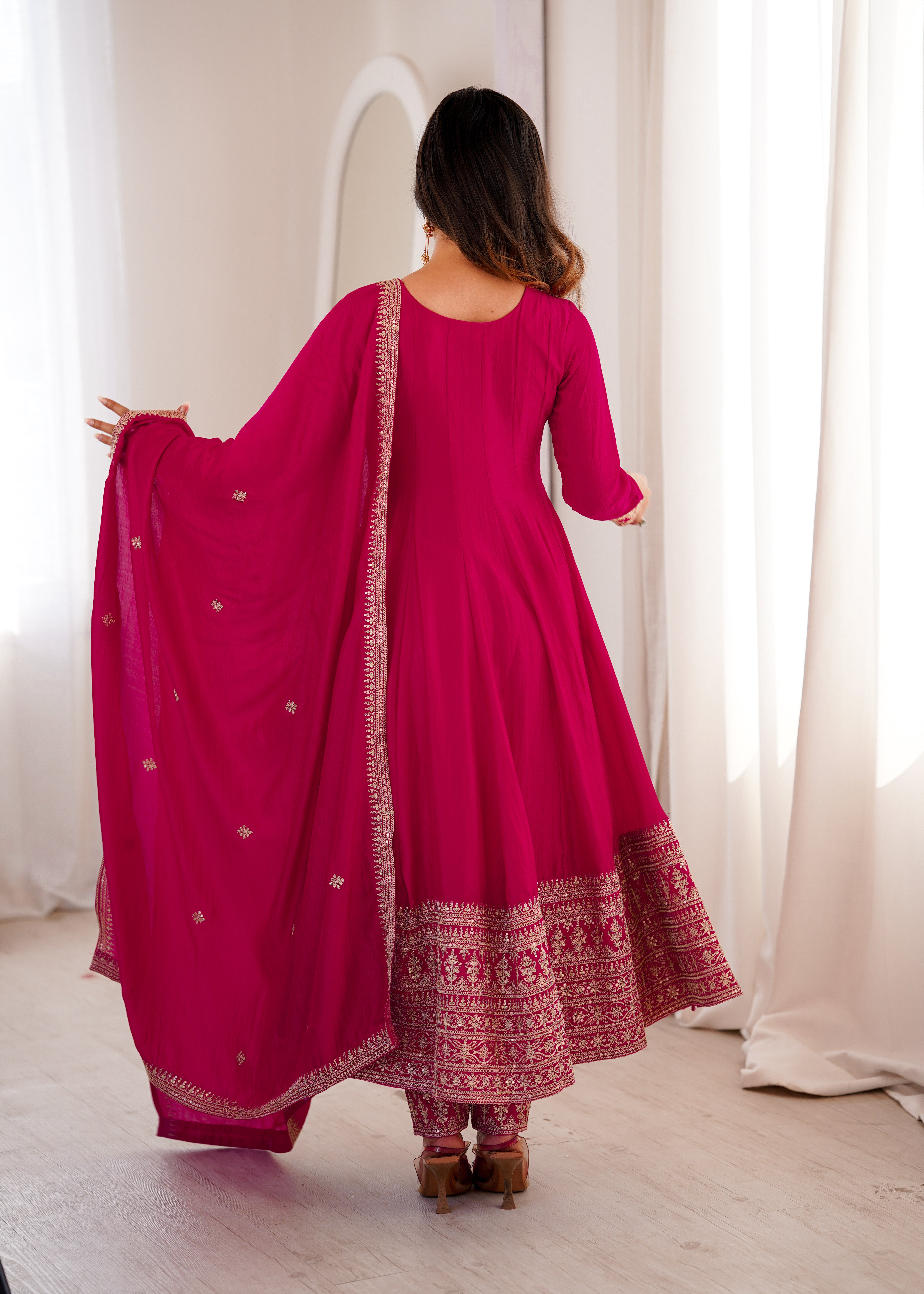 Pink Color Premium Anarkali Gown for Women | Nardev Fashion