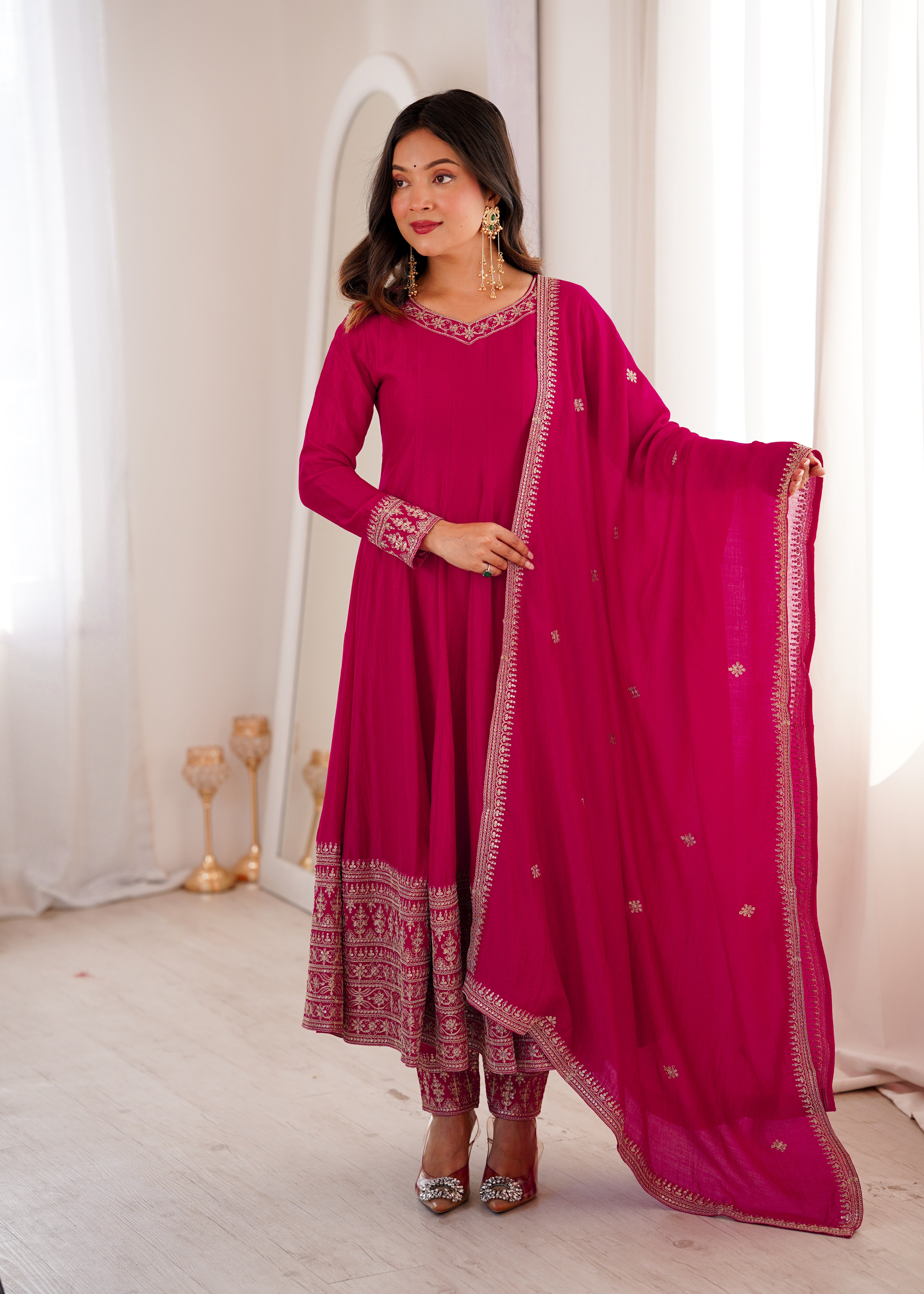Pink Color Premium Anarkali Gown for Women | Nardev Fashion