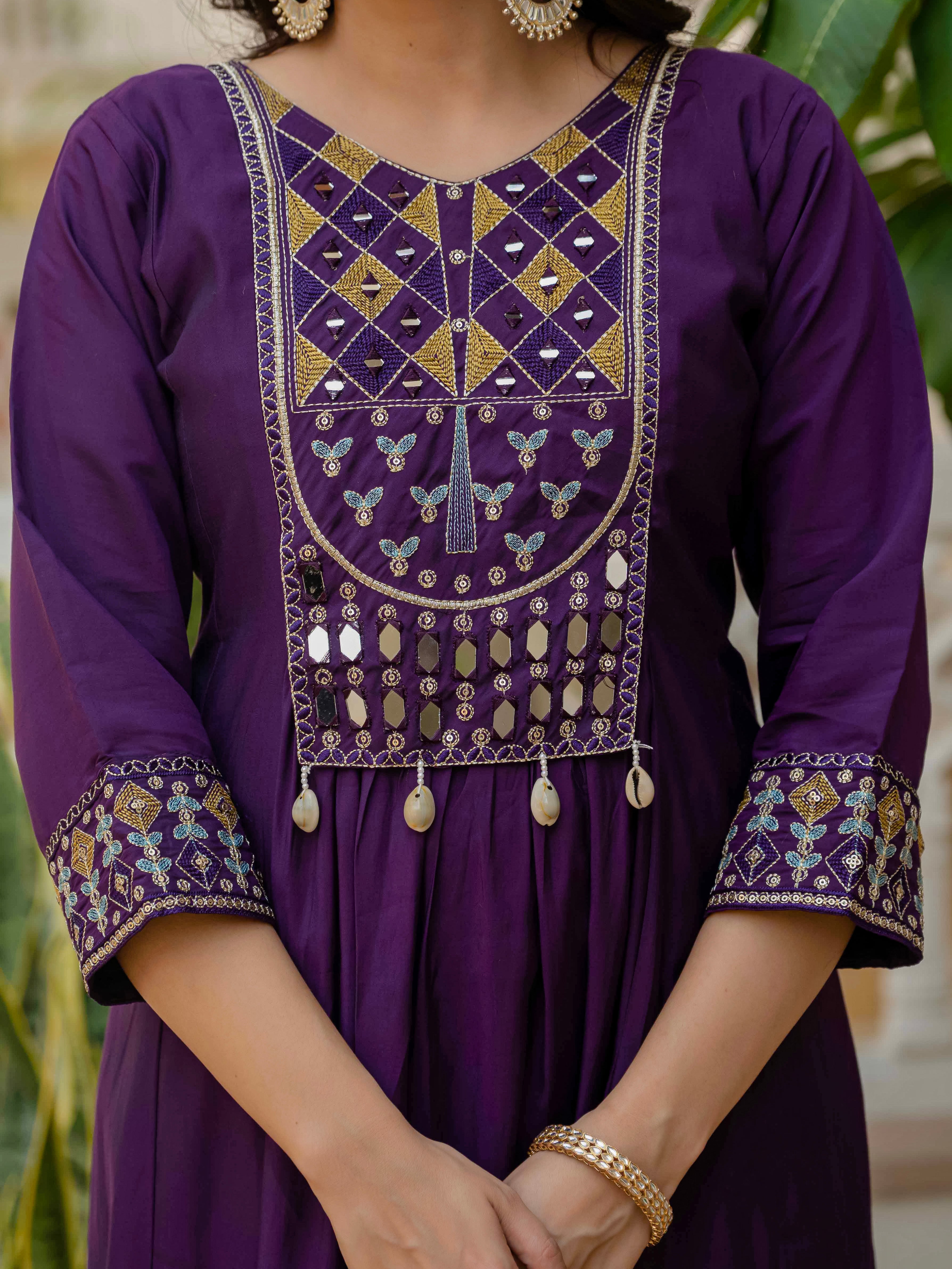 Jaypur Patywear Purple Anarkali Kurti Set | Nardev Fashion