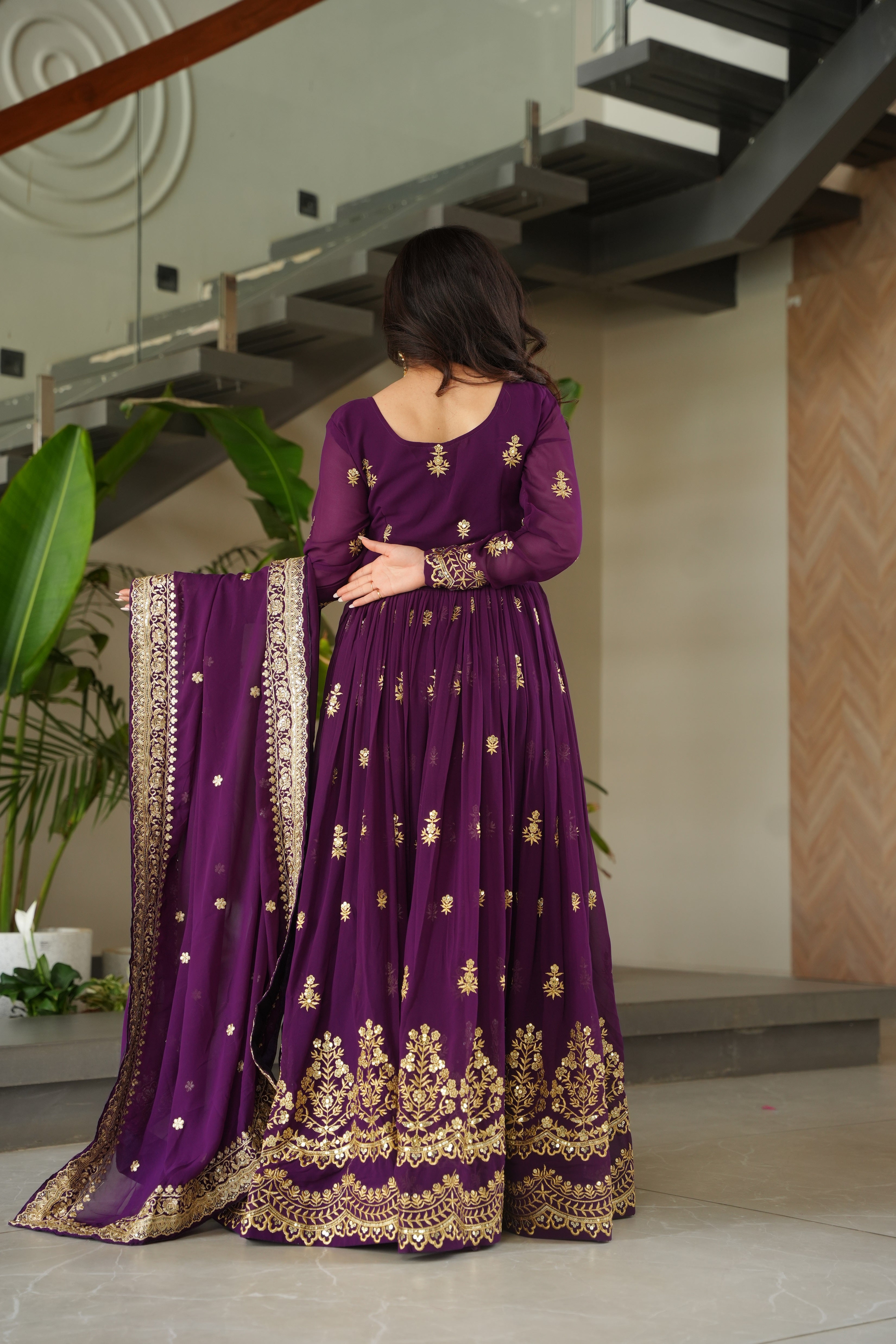Purple Color Ready to Wear Ethnic Dress | Nardev Fashion