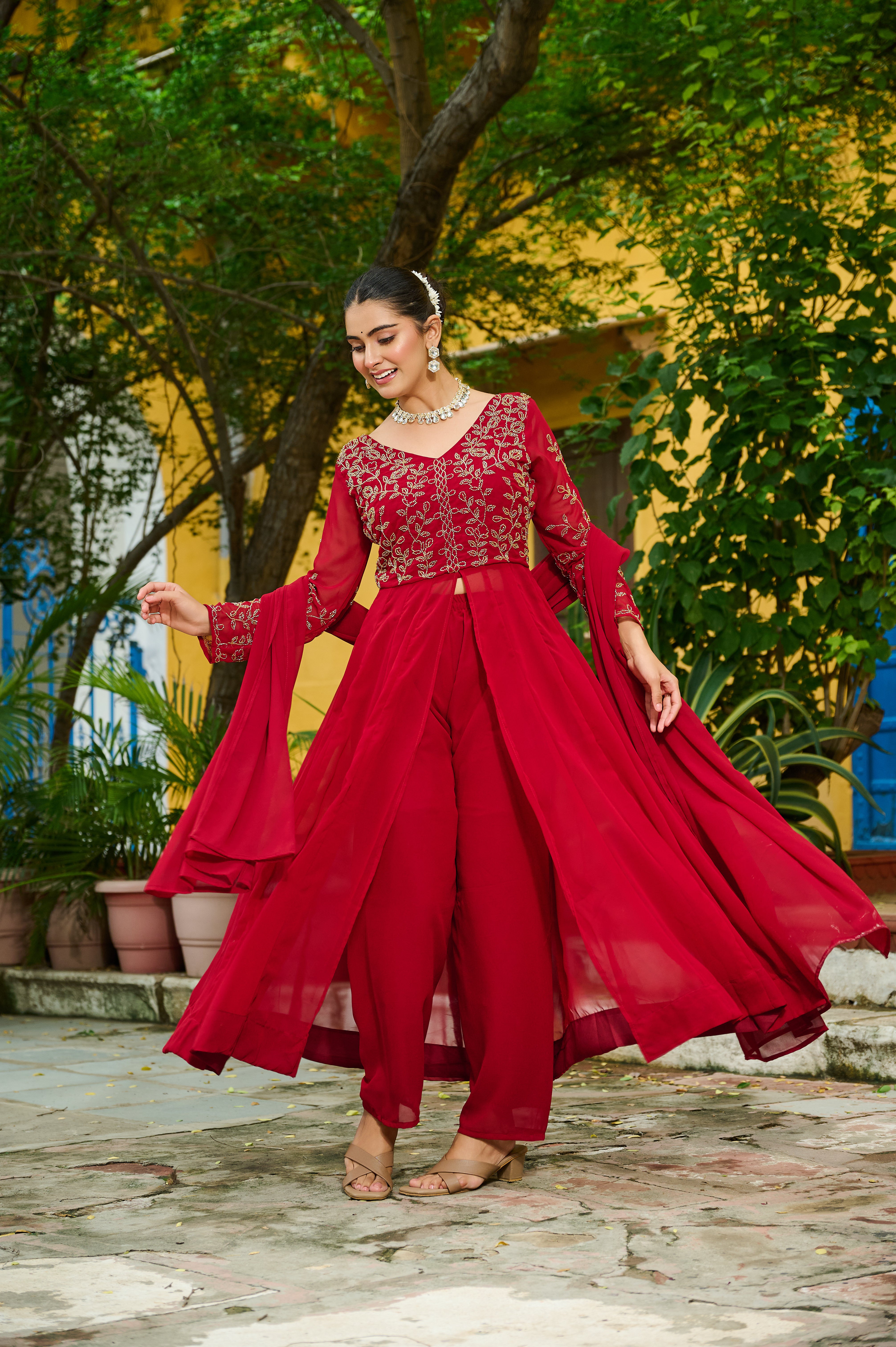 Maroon Color Designer Dress for Weddings | Nardev Fashion | Size : M L XL XXL | Ready to Wear