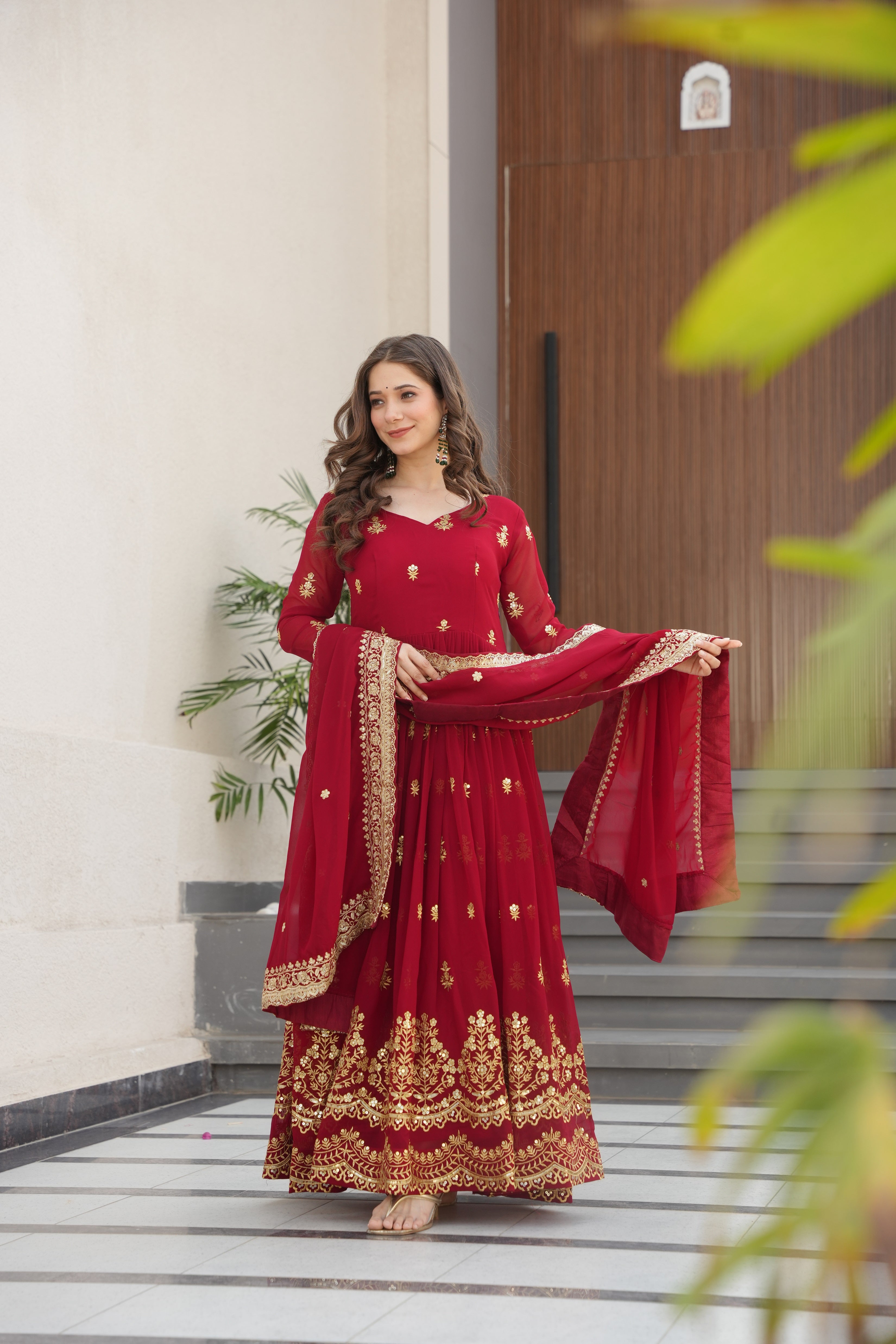 Maroon Color Ready to Wear Ethnic Dress for Women | Nardev Fashion | SIZE : M L XL XXL | Style 4