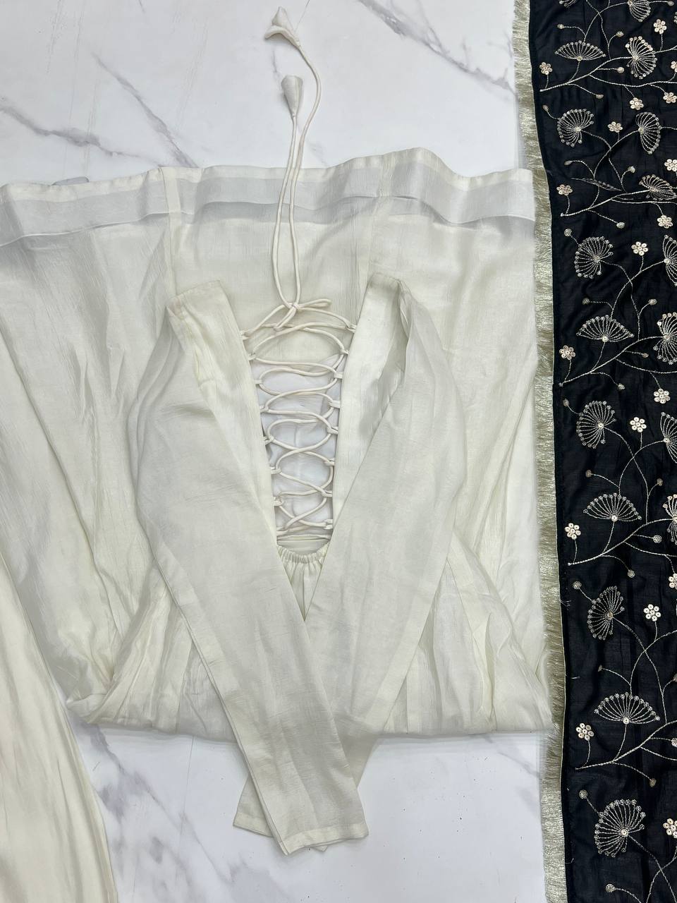 Nardev Fashion Anarkali with Wine Color Shawl - Aarti Chauhan