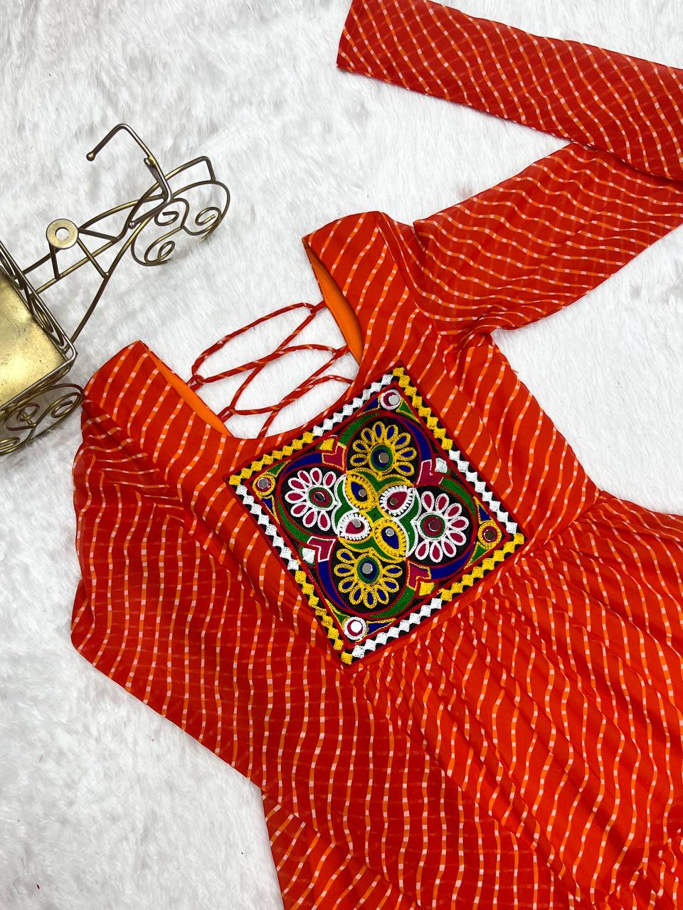 Nardev Fashion Orange Color Flaired Anarkali - Aarti Chauhan