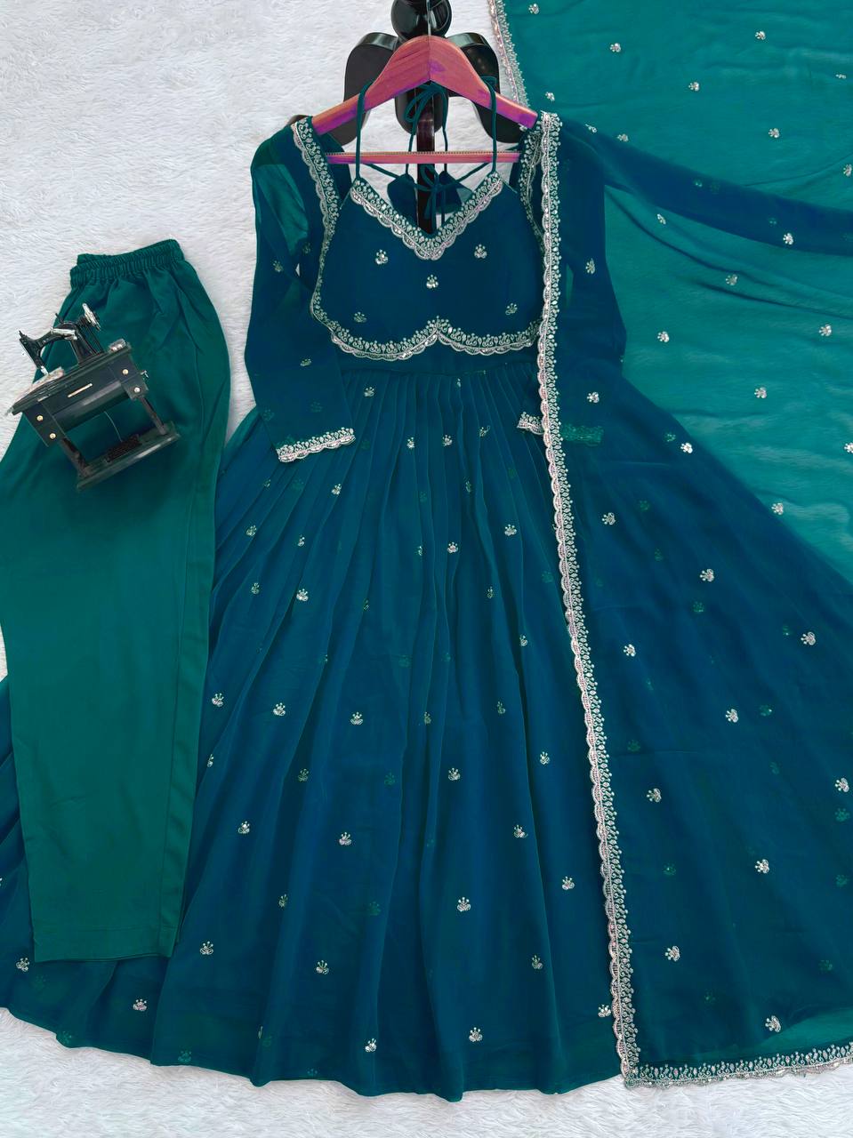 Trending Anakali Gown Set | Pretty Viral Neck Pattern | Nardev Fashion