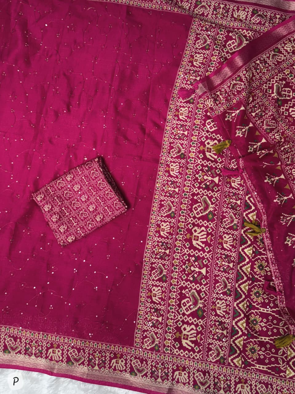 Pink Color Ajrakh Printed Pure Mul Cotton Saree | Nardev Fashion