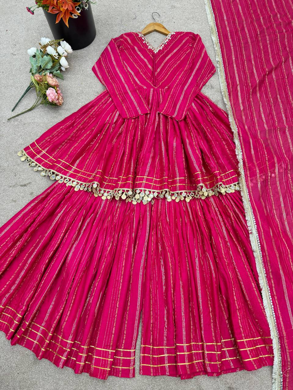 Pink Color Kediya Style Outfit for Wedding | Nardev Fashion