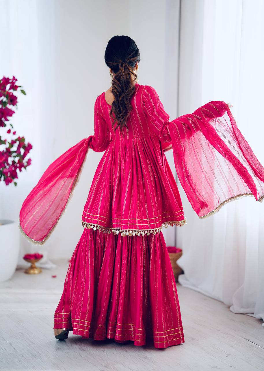 Pink Color Kediya Style Outfit for Wedding | Nardev Fashion
