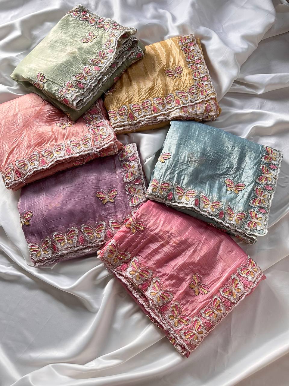 Pastel Organza Saree for Mehendi & Sangeet – Nardev Fashion