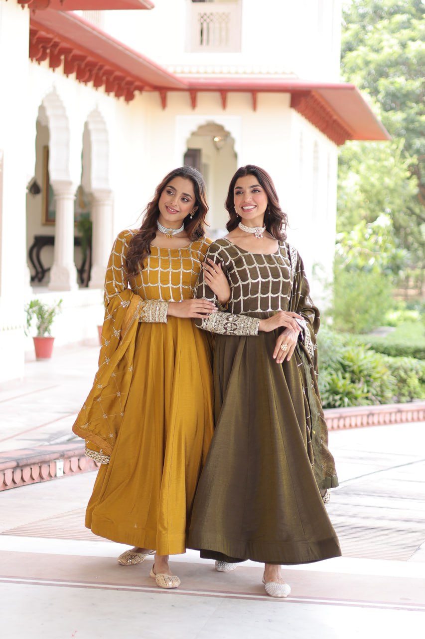 Premium Readymade Gown with Dupatta | Wedding & Festive Wear | Nardev Fashion