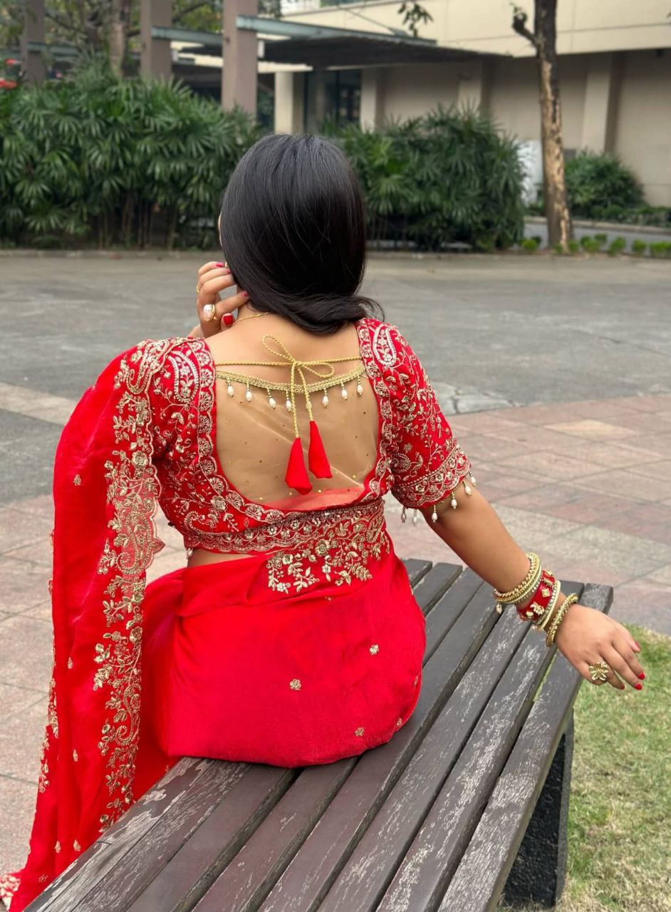 Wedding Sarees with Stitched blouse | Sangeet | Mehendi | Haldi | Nardev Fashion