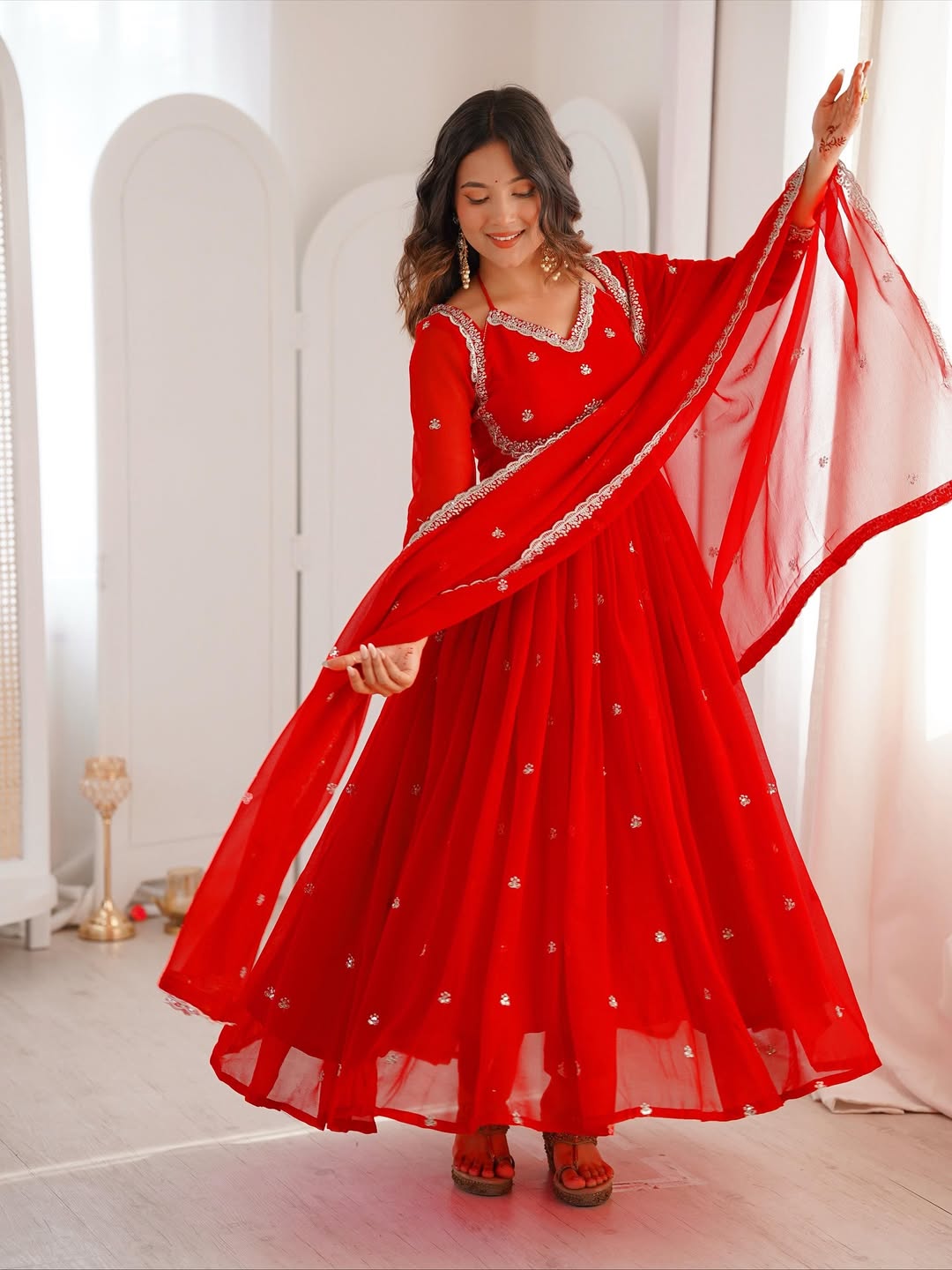 Trending Anakali Gown Set | Pretty Viral Neck Pattern | Nardev Fashion