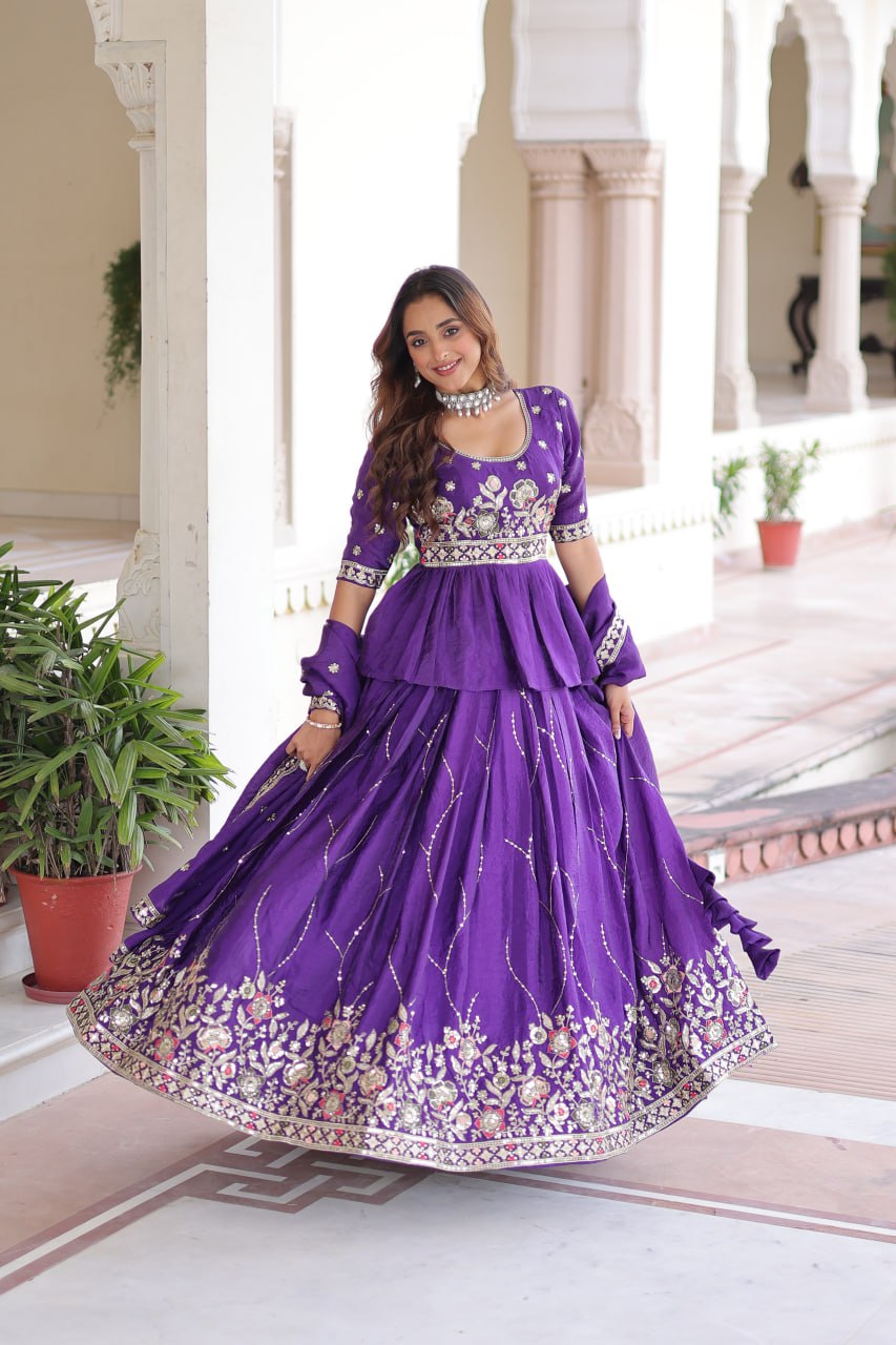 Wedding Outfits - Lehenga Choli Set for Sangeet - Haldi - Marriage