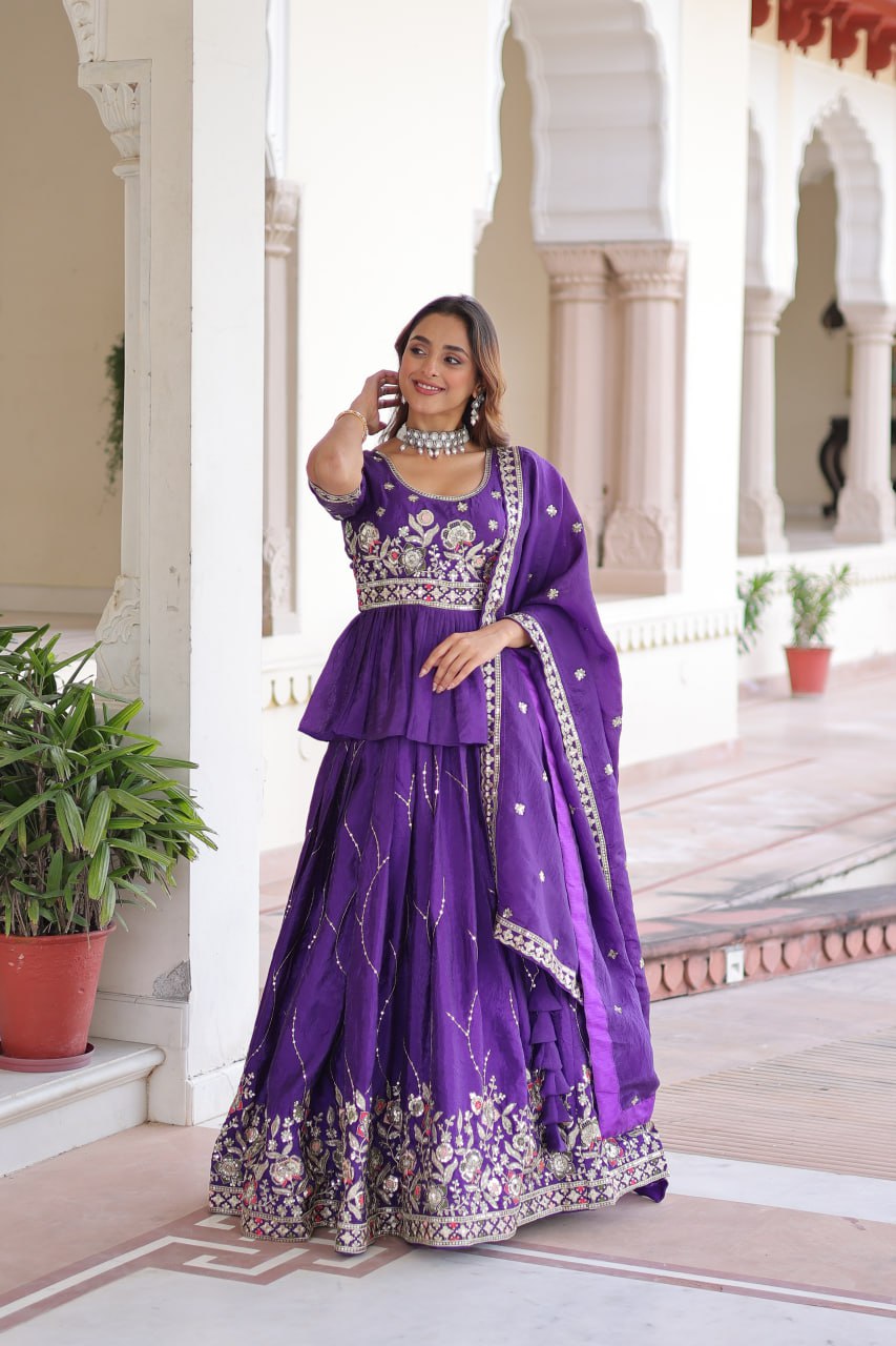 Wedding Outfits - Lehenga Choli Set for Sangeet - Haldi - Marriage