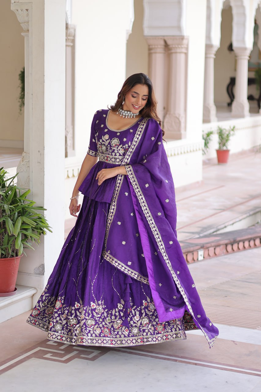 Wedding Outfits - Lehenga Choli Set for Sangeet - Haldi - Marriage