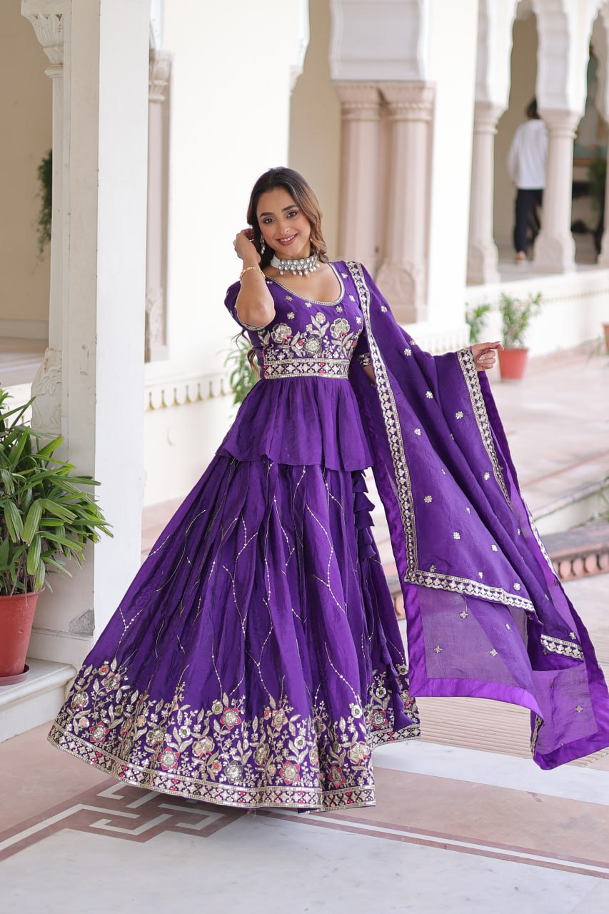 Wedding Outfits - Lehenga Choli Set for Sangeet - Haldi - Marriage