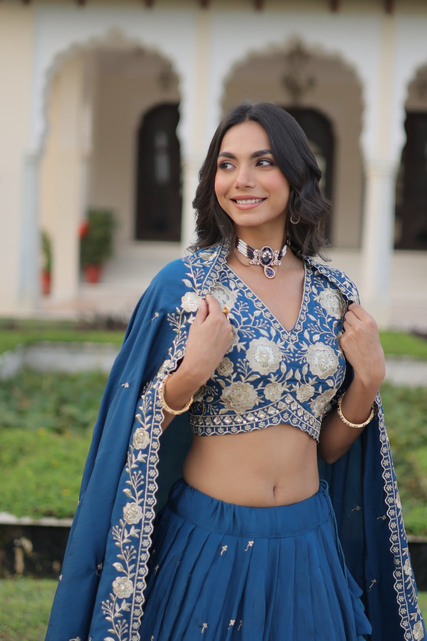 Wedding Outfits - Lehenga Choli Set for Sangeet - Haldi