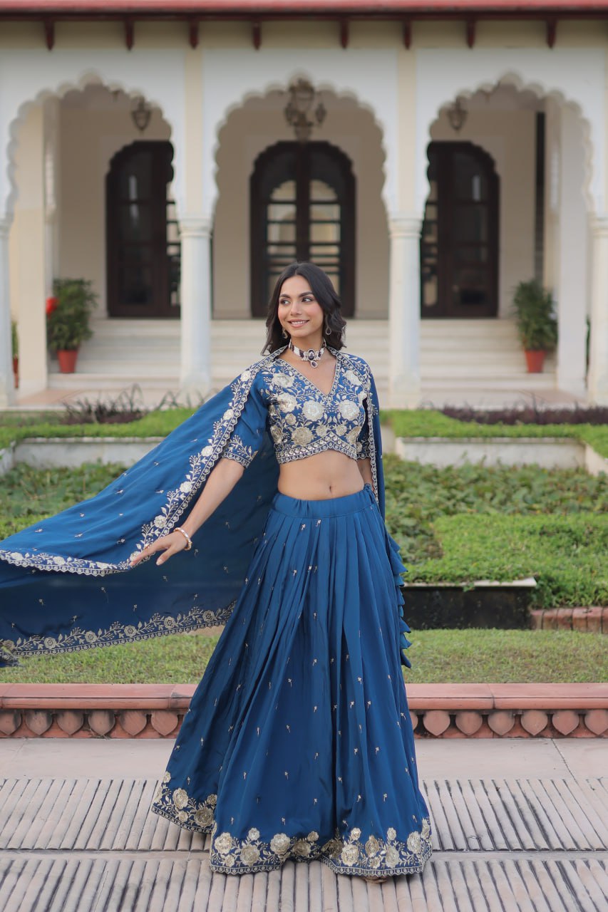 Wedding Outfits - Lehenga Choli Set for Sangeet - Haldi