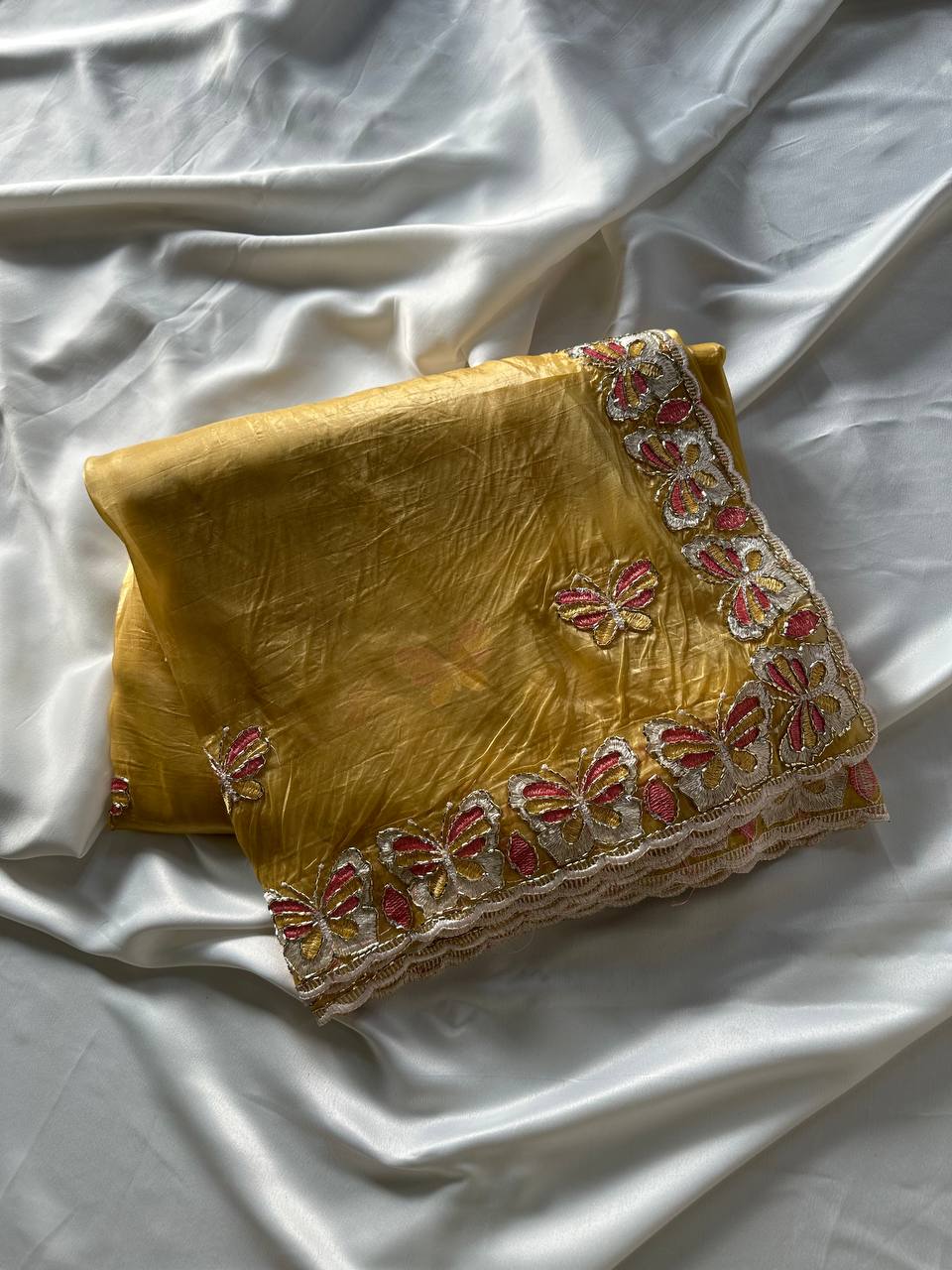 Pastel Organza Saree for Mehendi & Sangeet – Nardev Fashion