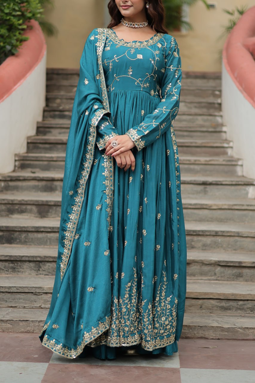 Rama Chinon Rich Sequins Three Piece Sharara Suit