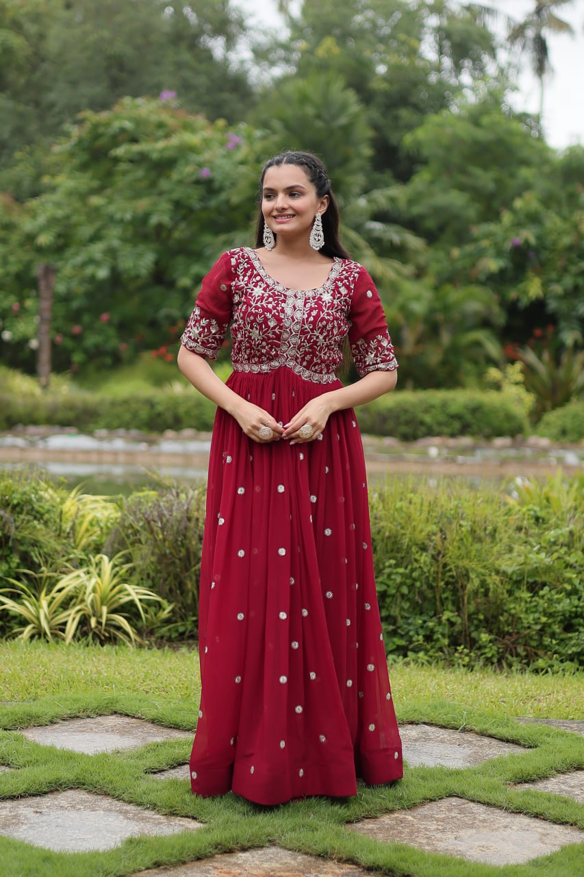 Diwali Special Rani Partywear Gown