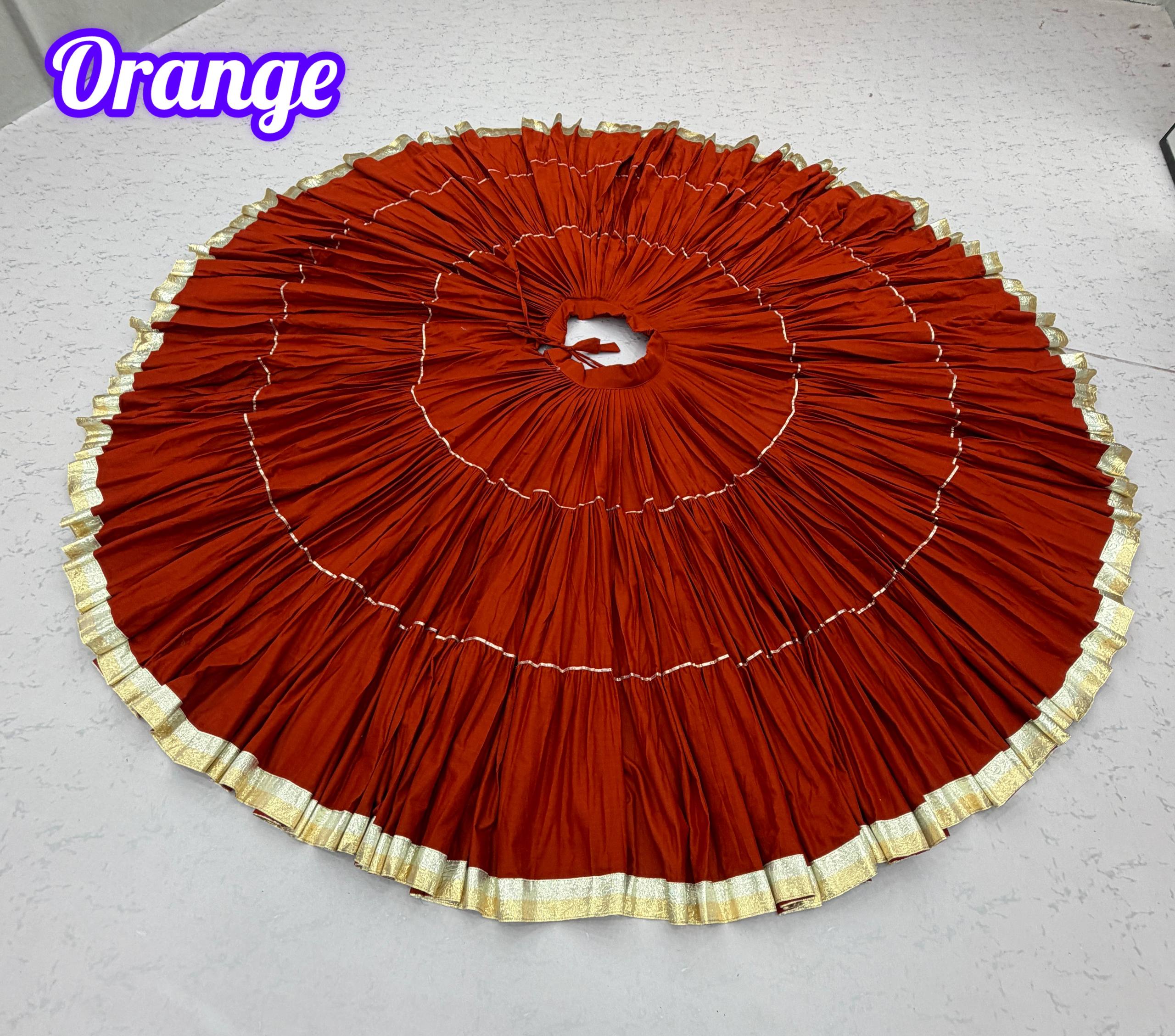 9+ Meter Maroon Khadi Cotton Lehenga | Navratri Special