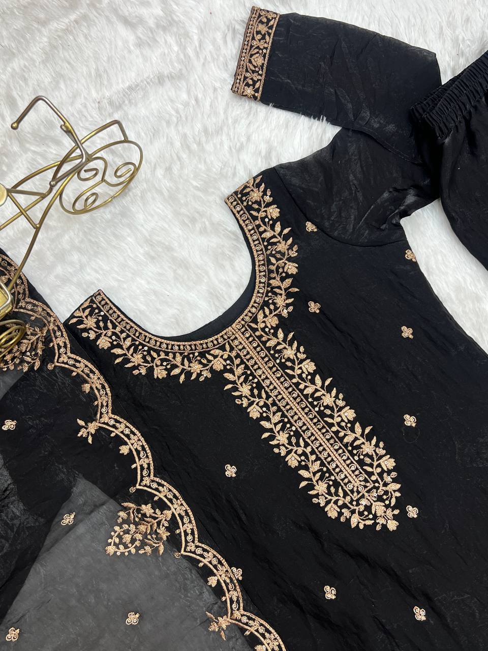 Black Color Festival Kurta & Sharara Set - Aarti Chauhan