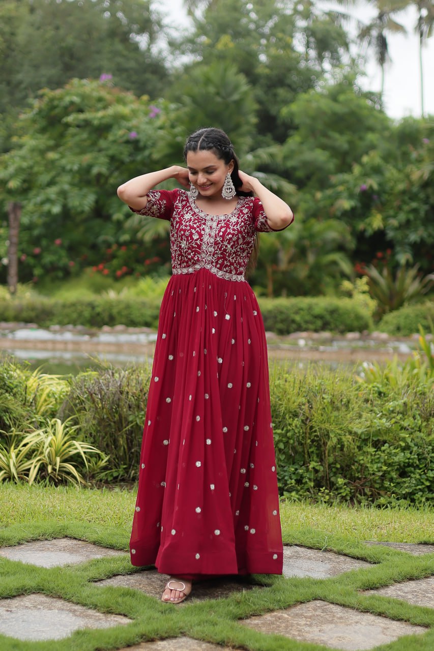 Diwali Special Rani Partywear Gown