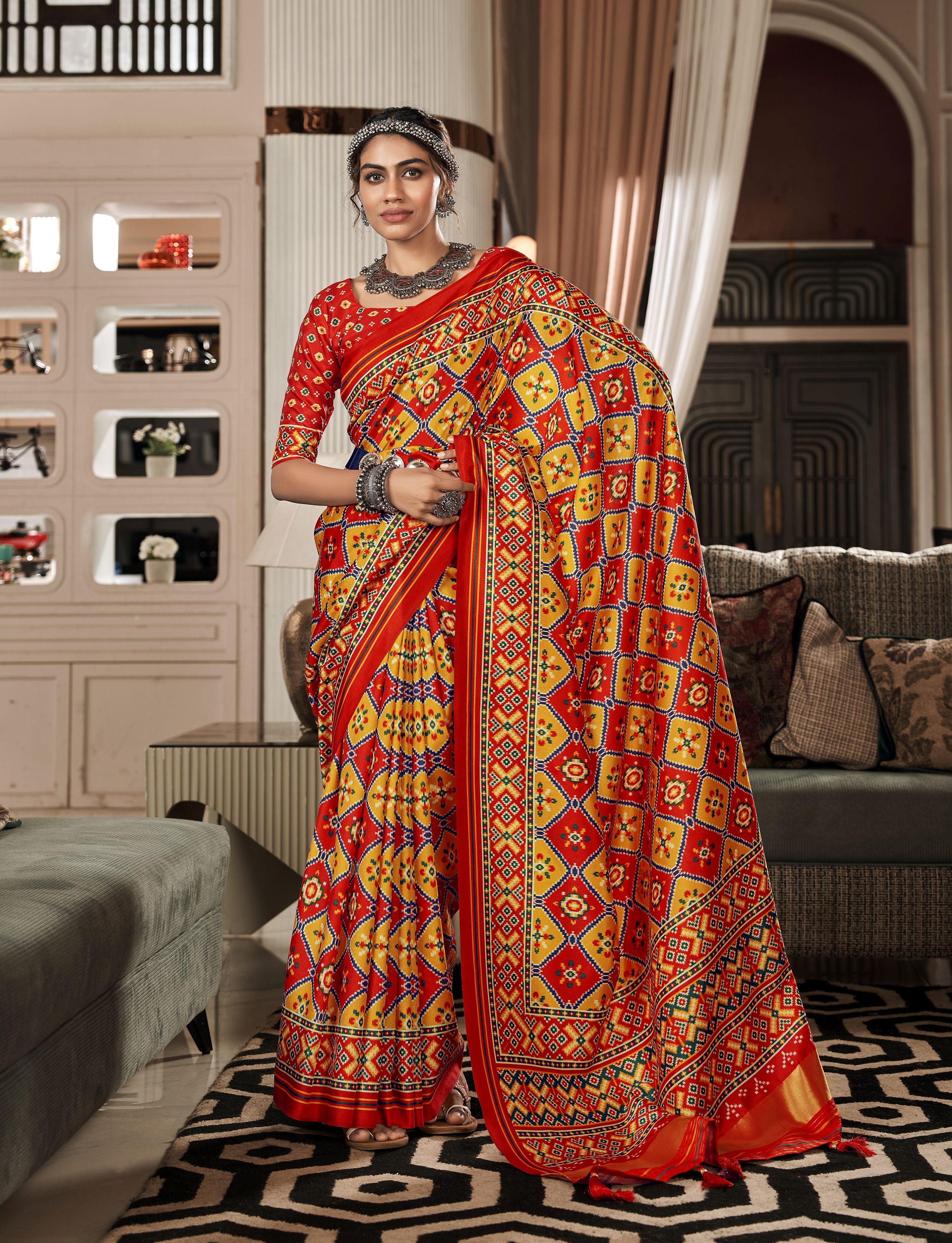 Festival Wear Royal Patola Print Saree