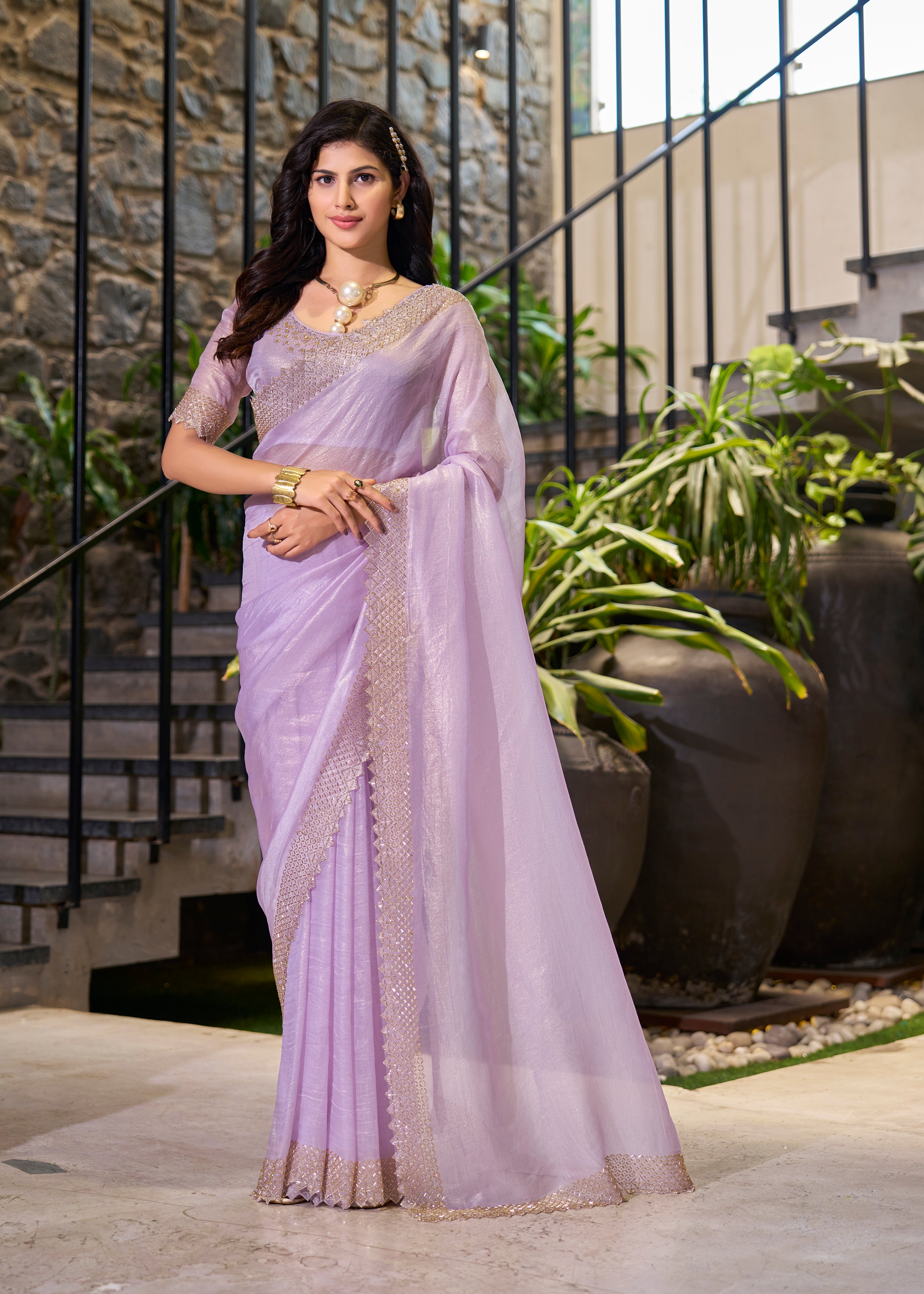 Function Wear Handwork Silk Saree