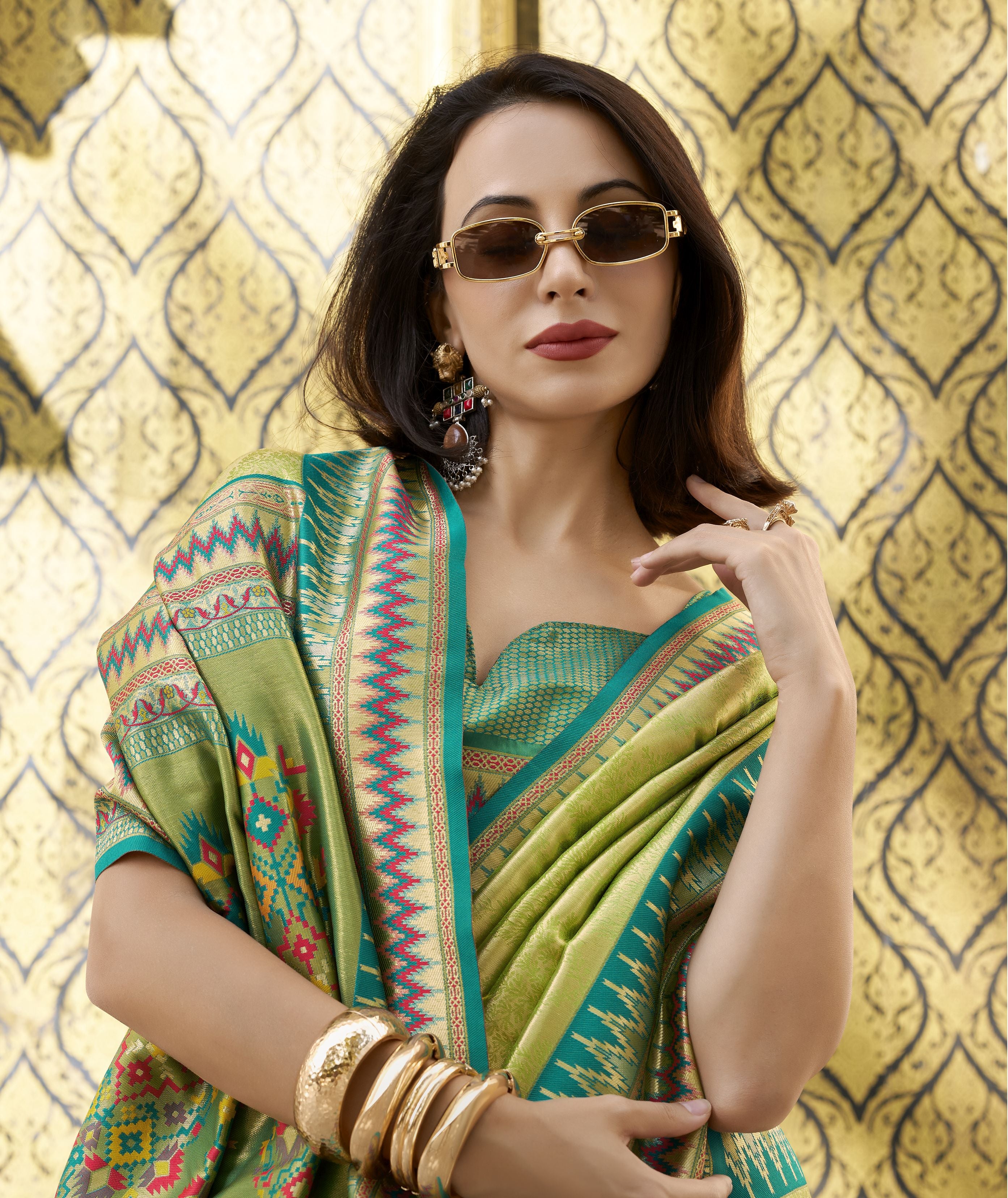 Green Soft Tissue Silk Saree