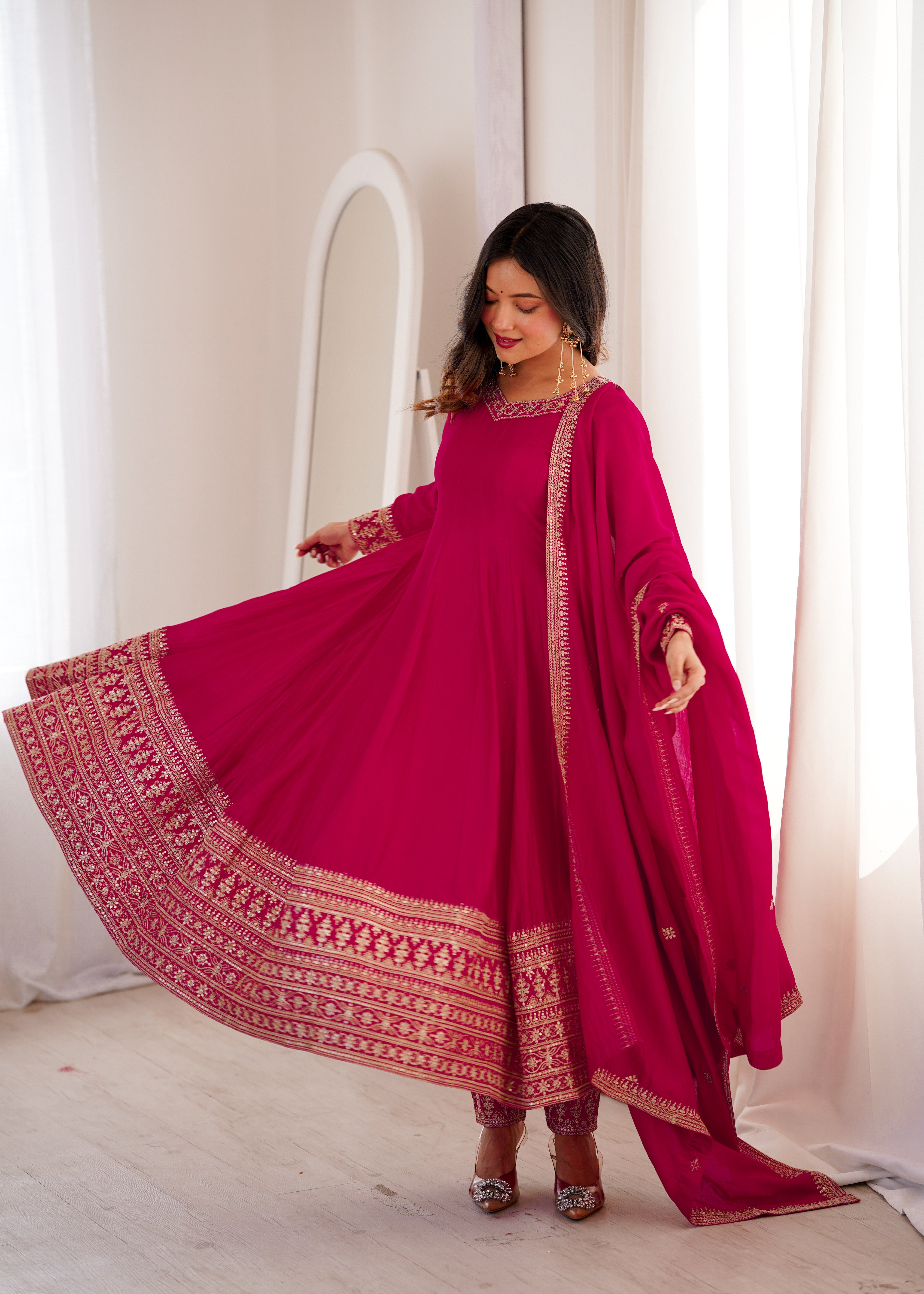 Pink Color Premium Anarkali Gown for Women | Nardev Fashion