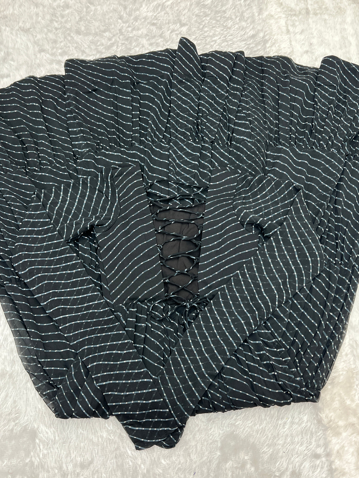 Black Laheriya 7 Meter Flair Anarkali Gown | Gamthi Work