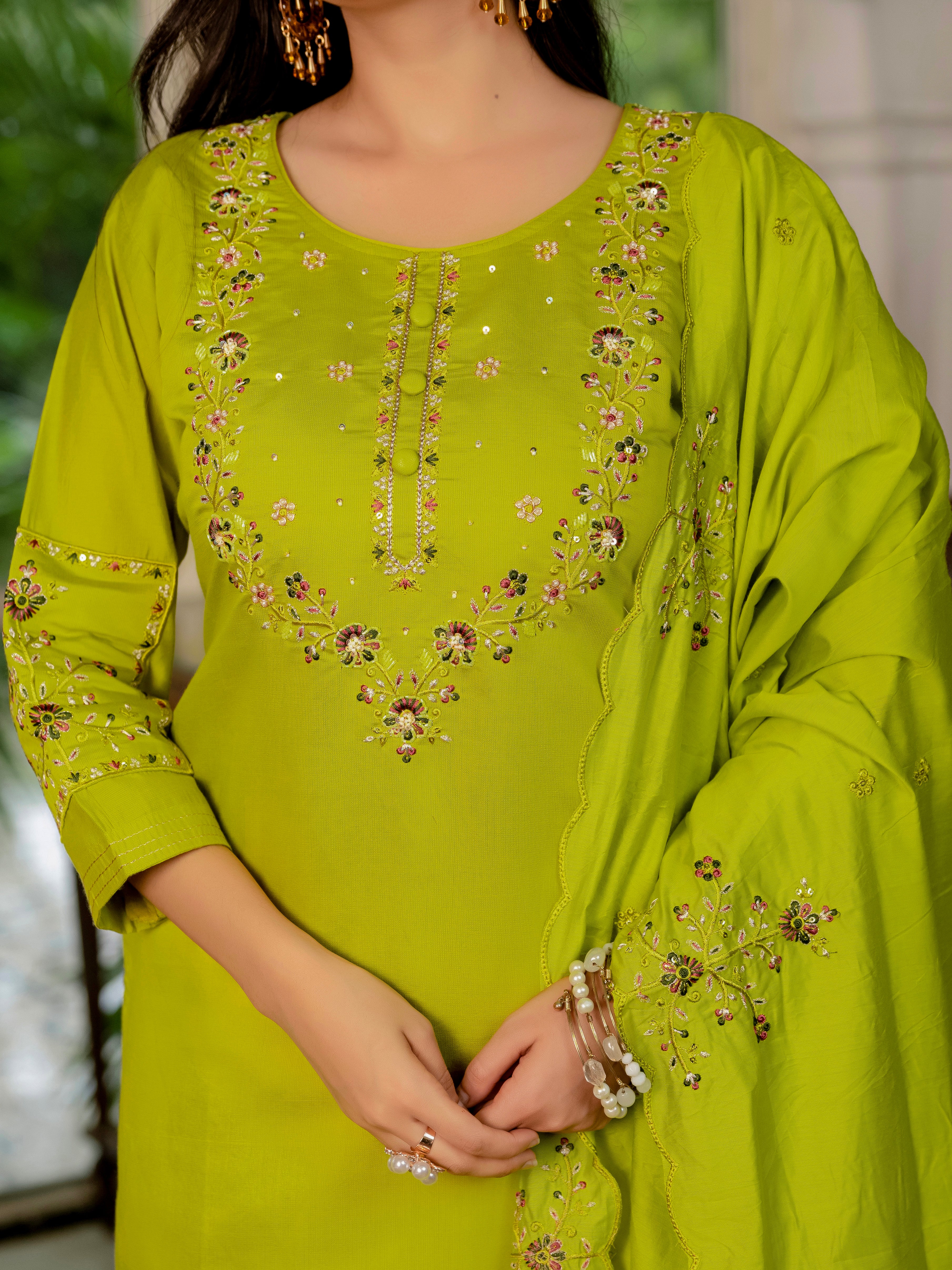 Jaipuri Parrot Straight Kurti Set | Nardev Fashion