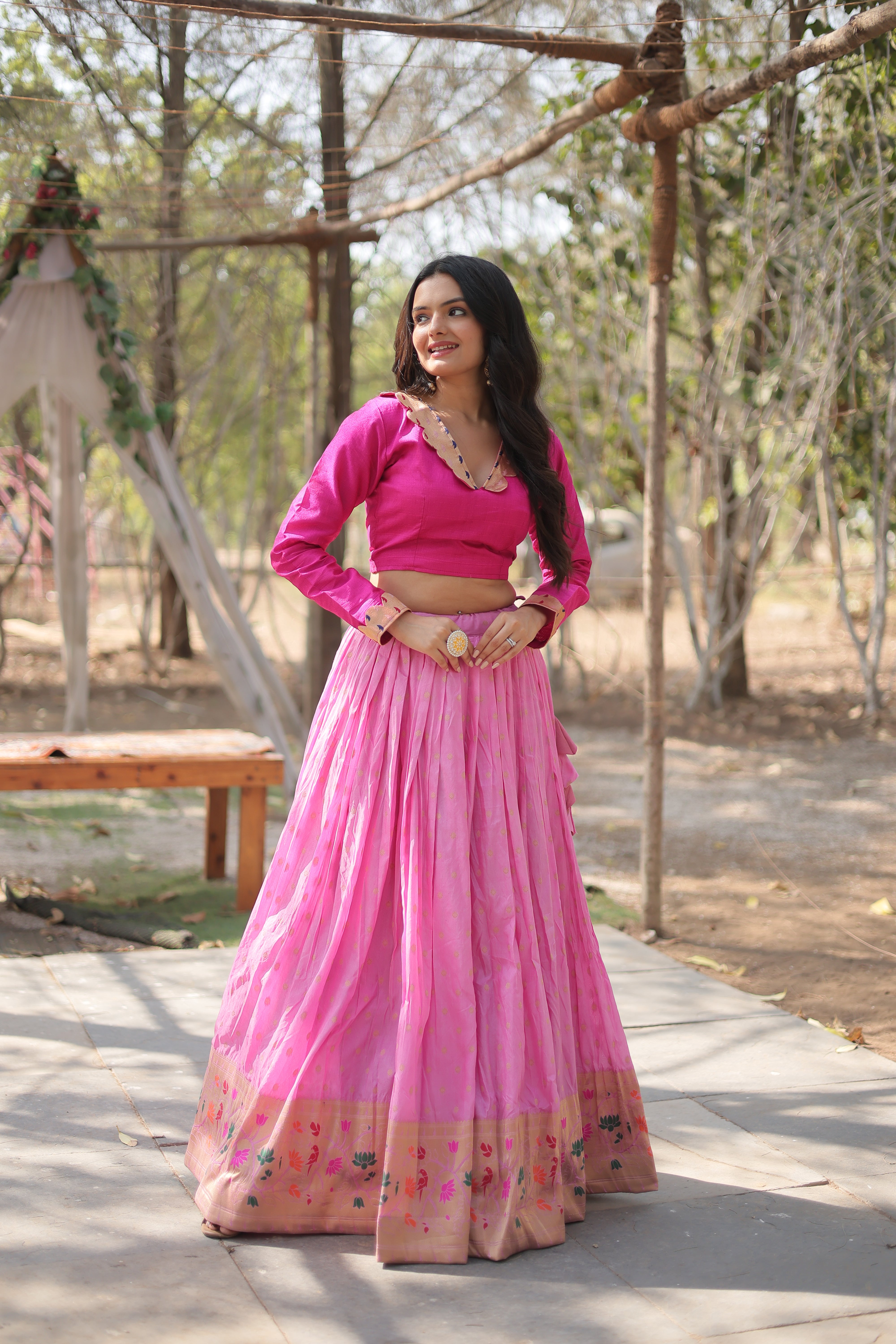 Pink Paithani Lehenga Choli