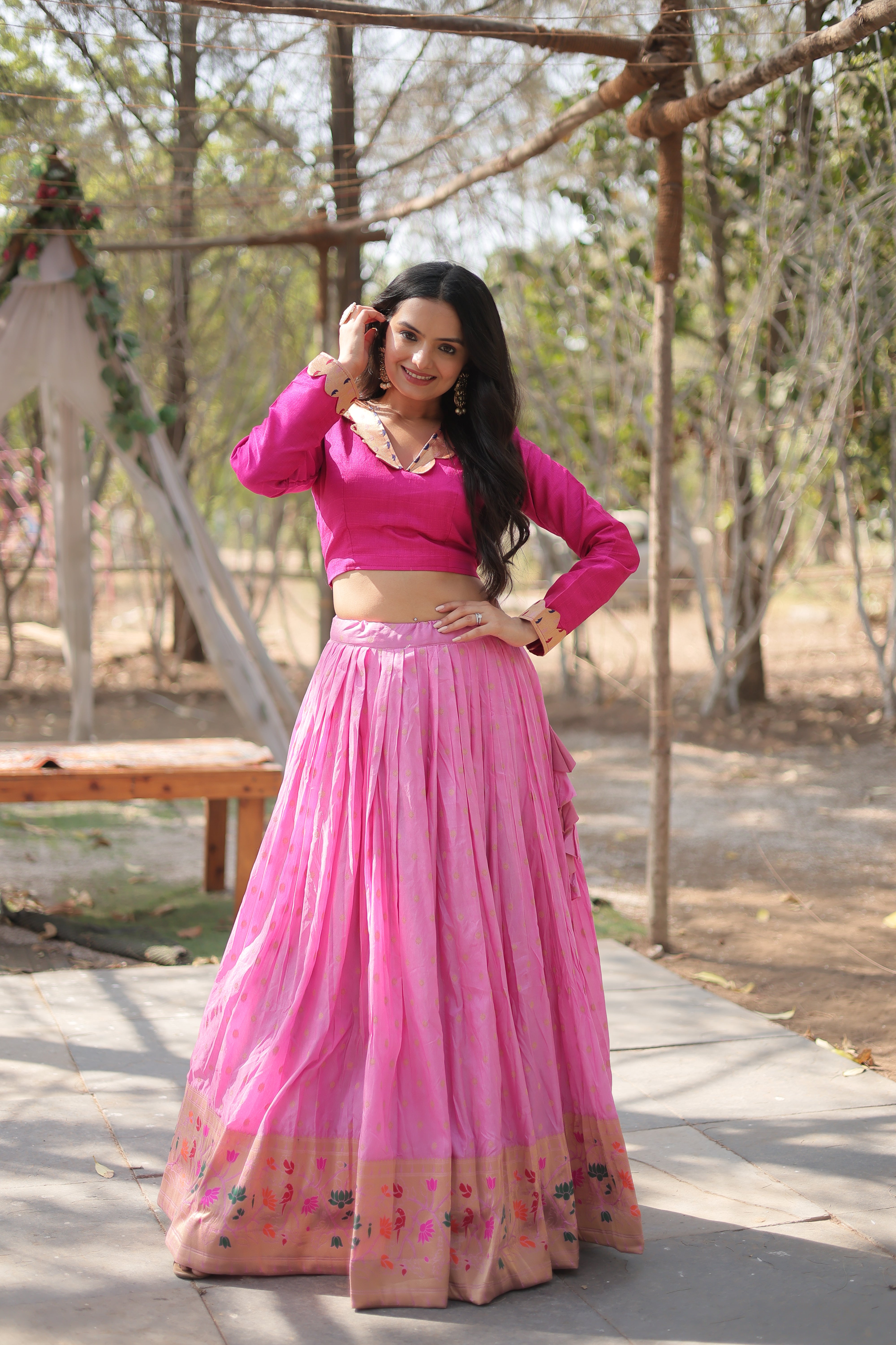 Pink Paithani Lehenga Choli