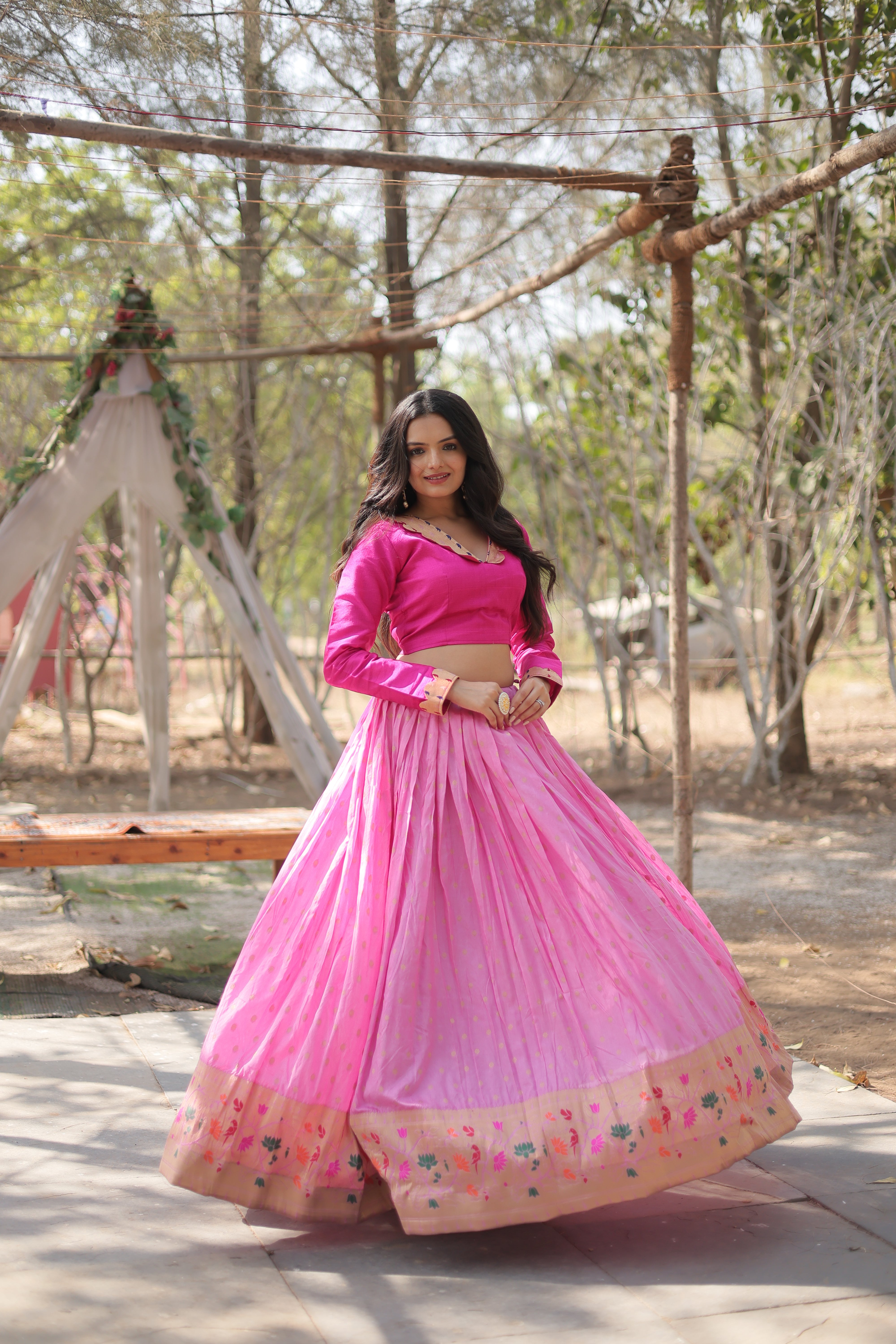 Pink Paithani Lehenga Choli