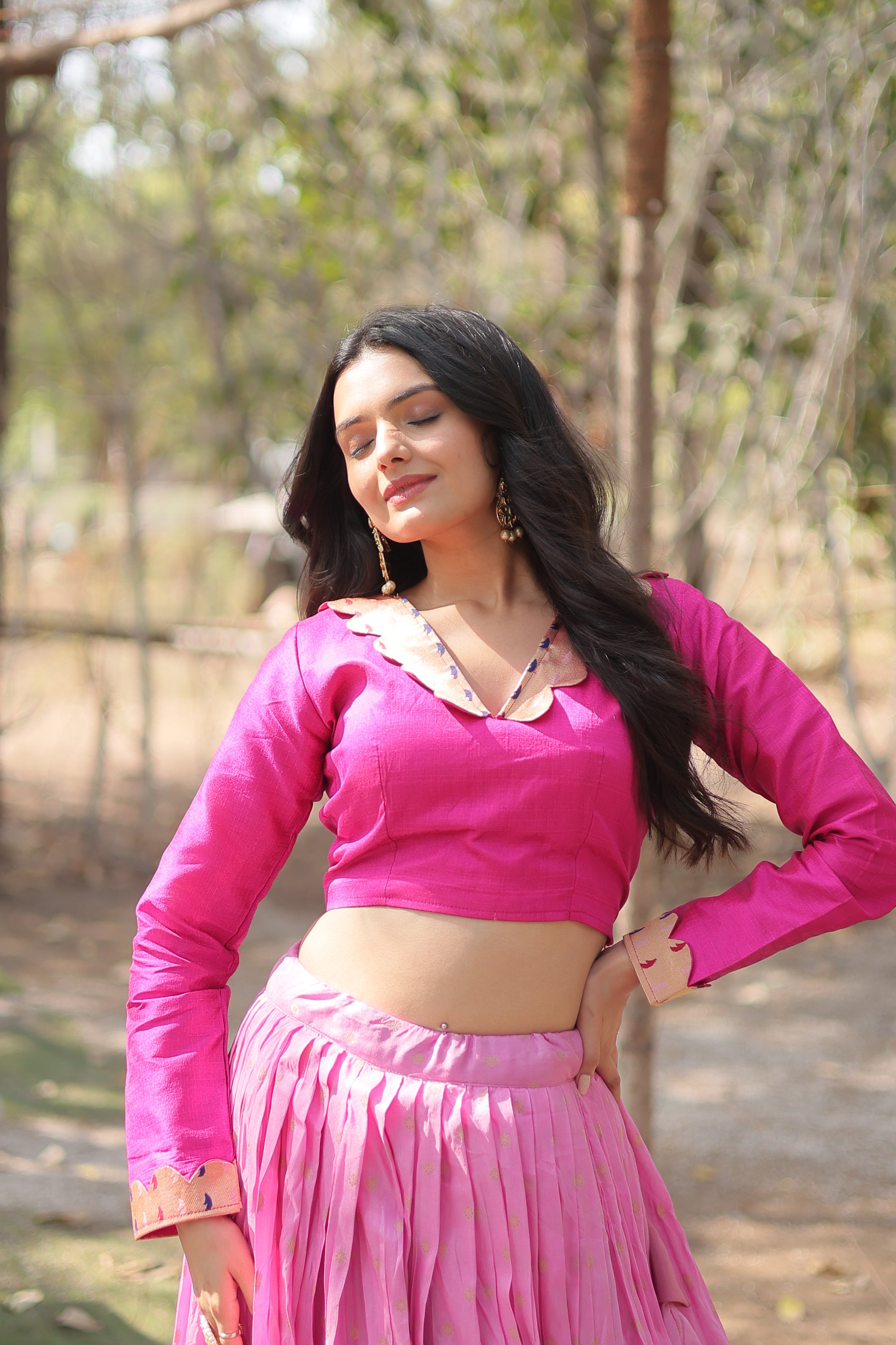 Pink Paithani Lehenga Choli