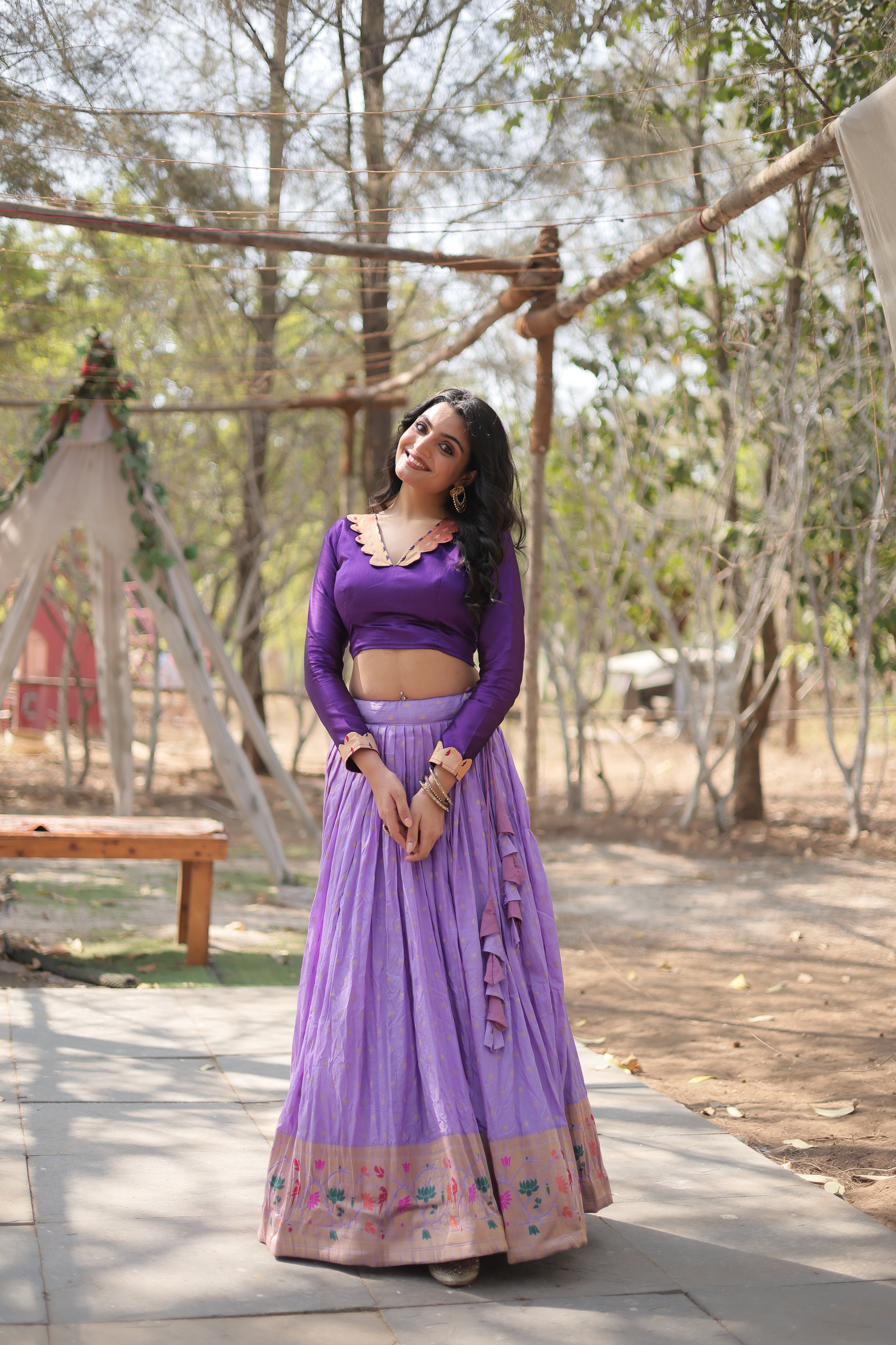 Purple Paithani Lehenga Choli